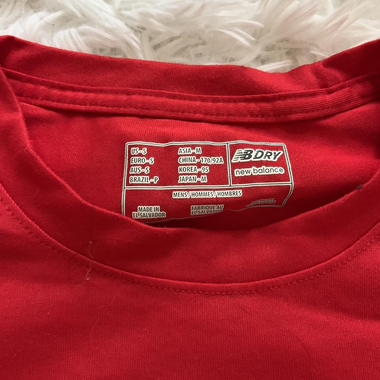 New Balance Women's Red and White Shirt | Depop