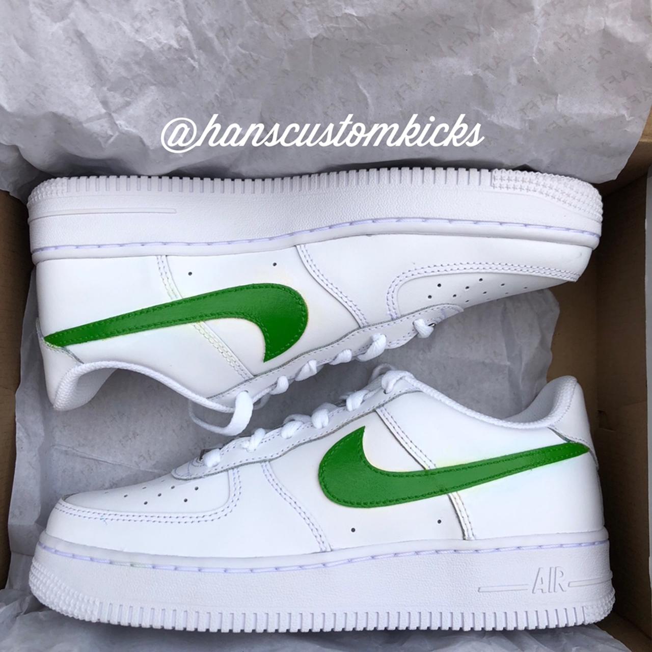 Nike Air Force 1 sneaker Beautiful neon green, - Depop
