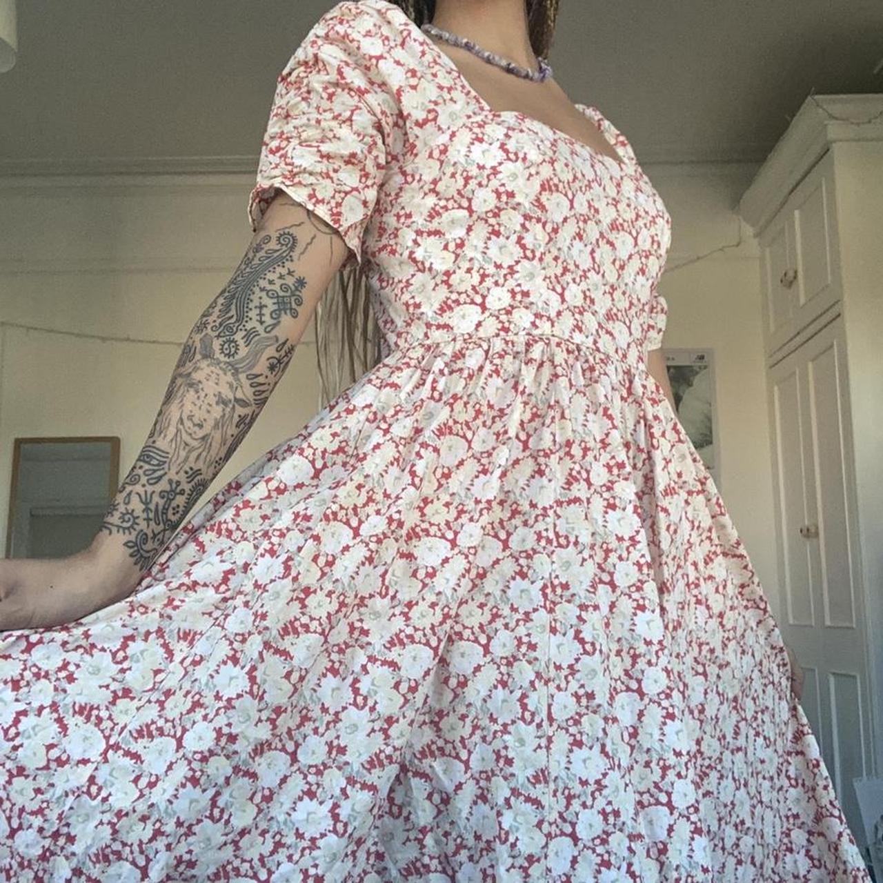 Beautiful Free People Floral Maxi Dress. Button Up... - Depop