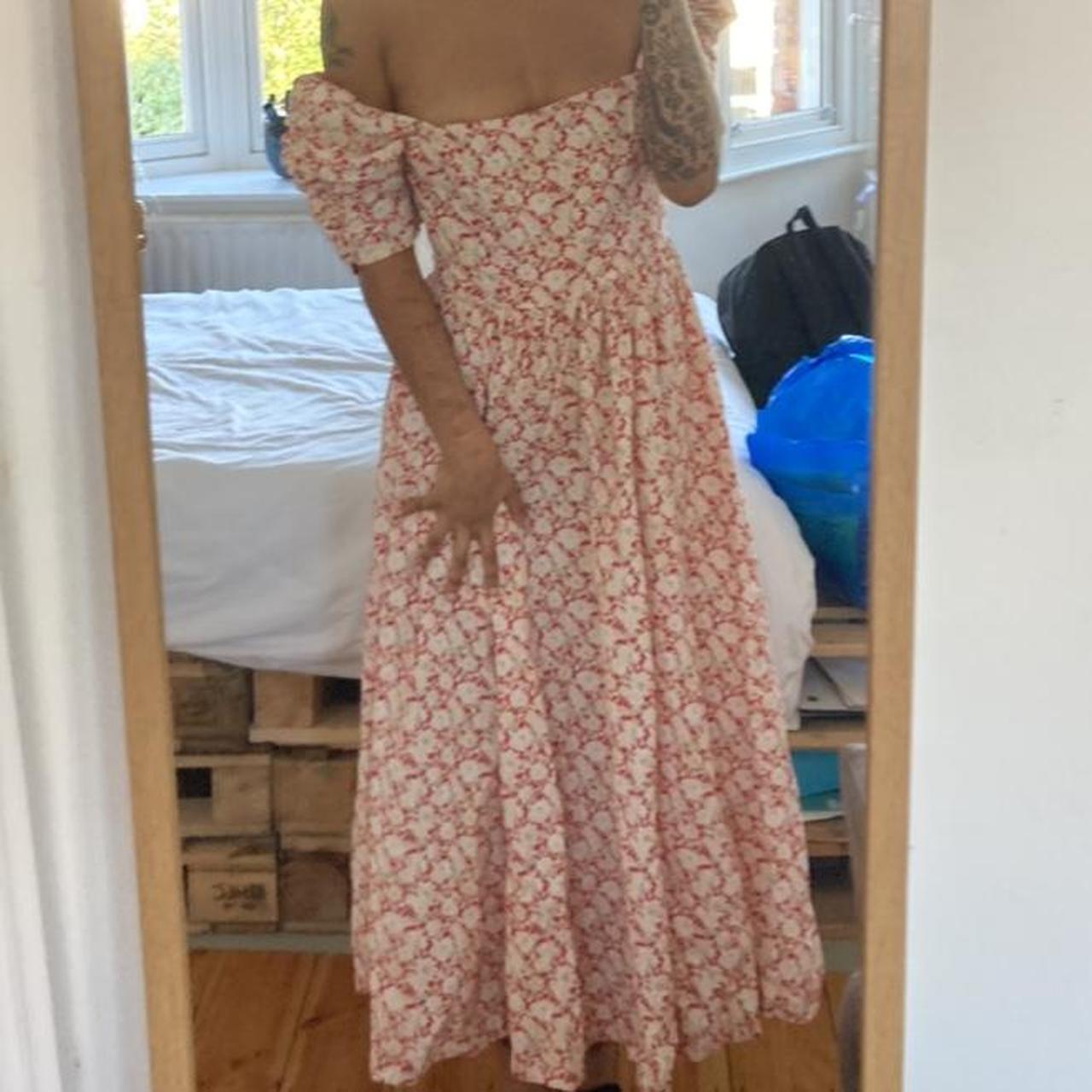 Beautiful free people floral maxi dress. Button up... - Depop