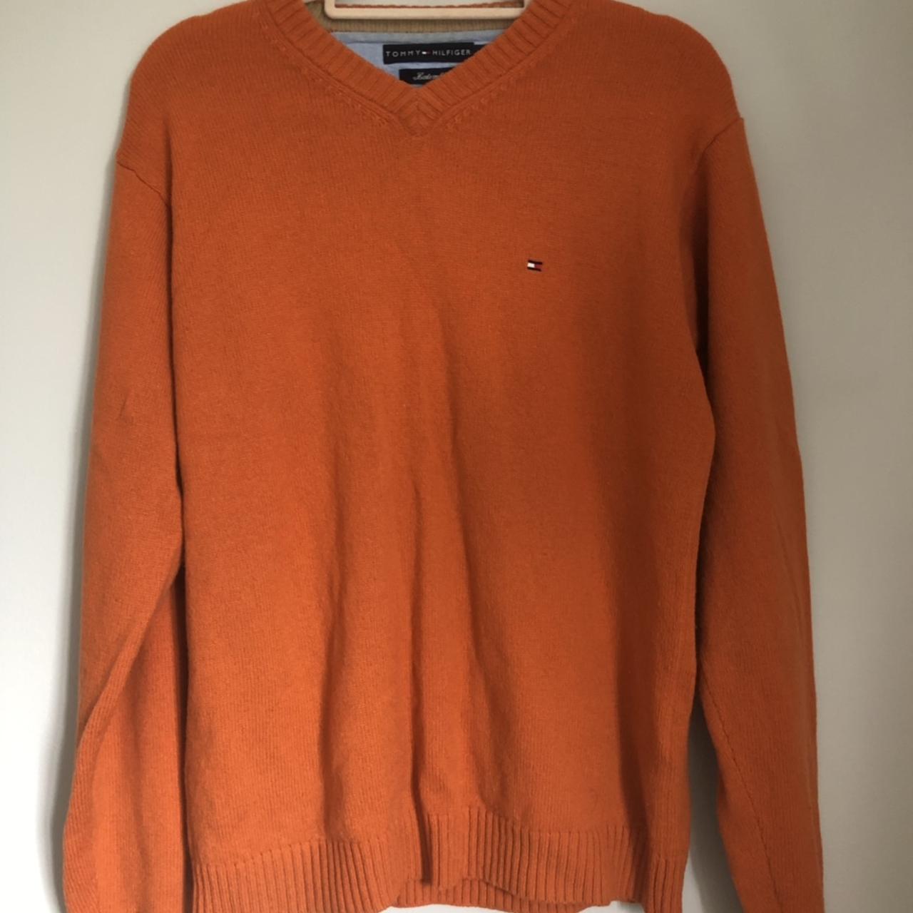 tommy hilfiger orange sweater