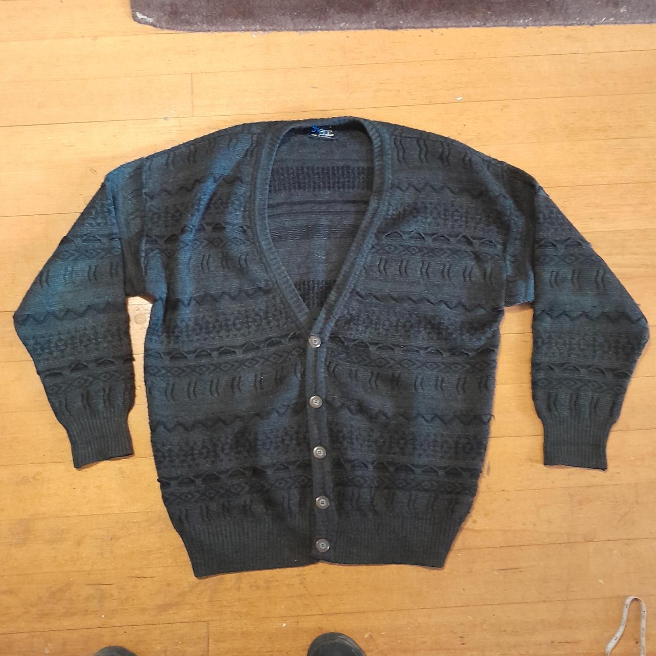 Vintage 1990’s chunky knitted cardigan with generous... Depop