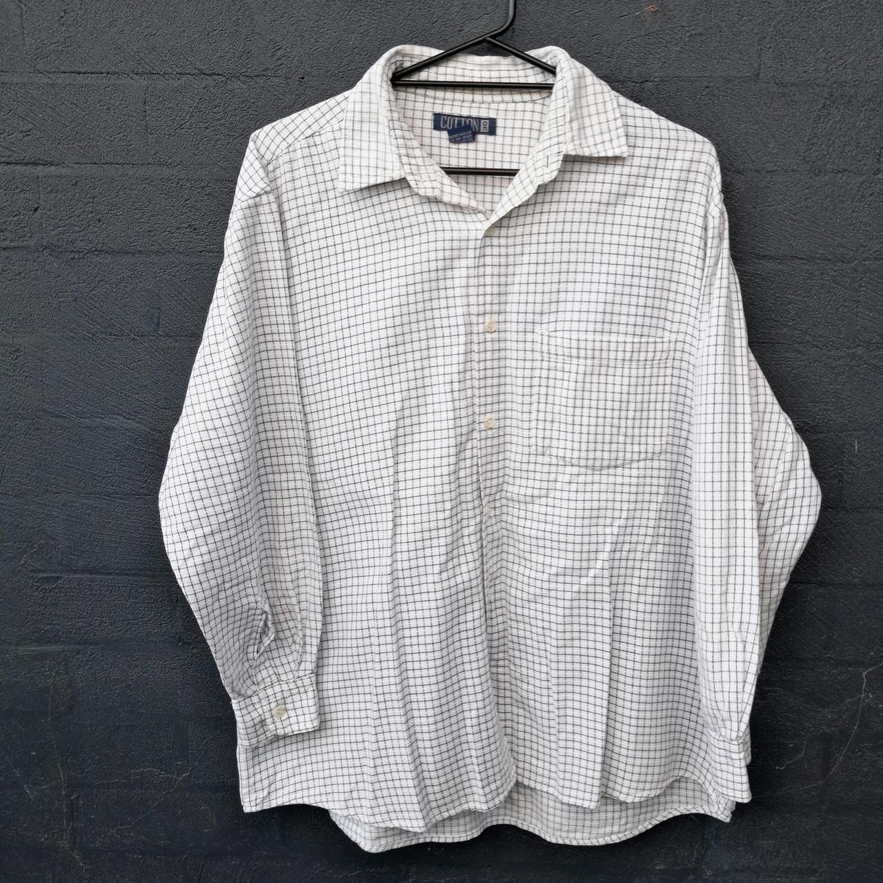 Vintage Y2K long sleeved check shirt with rigid... - Depop