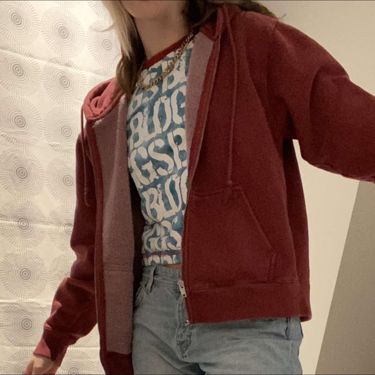 The comfiest brandy zip up hoodie! So trendy and... Depop