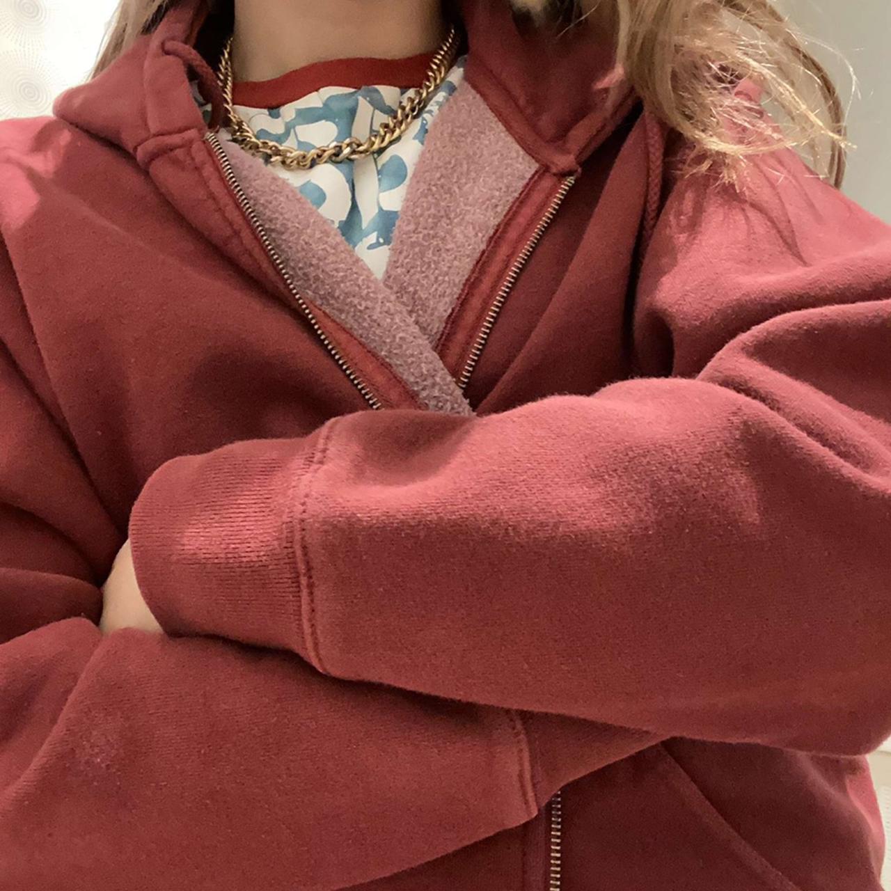 The comfiest brandy zip up hoodie! So trendy and... Depop