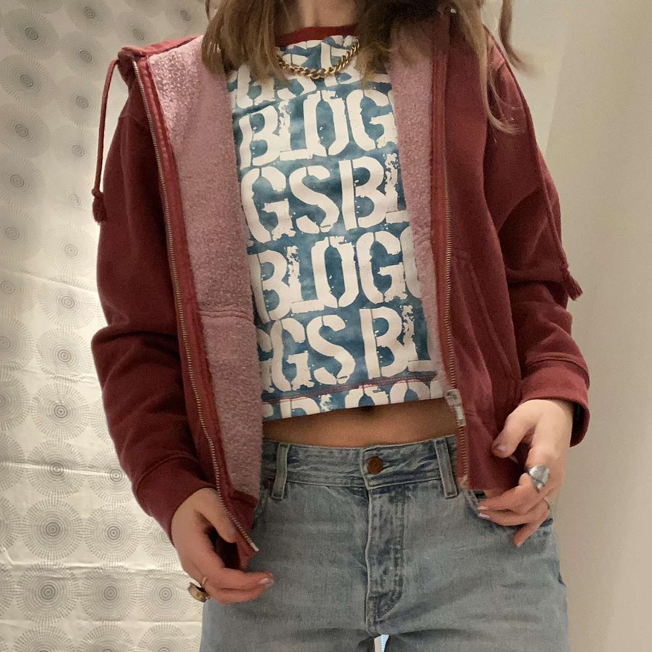 The comfiest brandy zip up hoodie! So trendy and... Depop