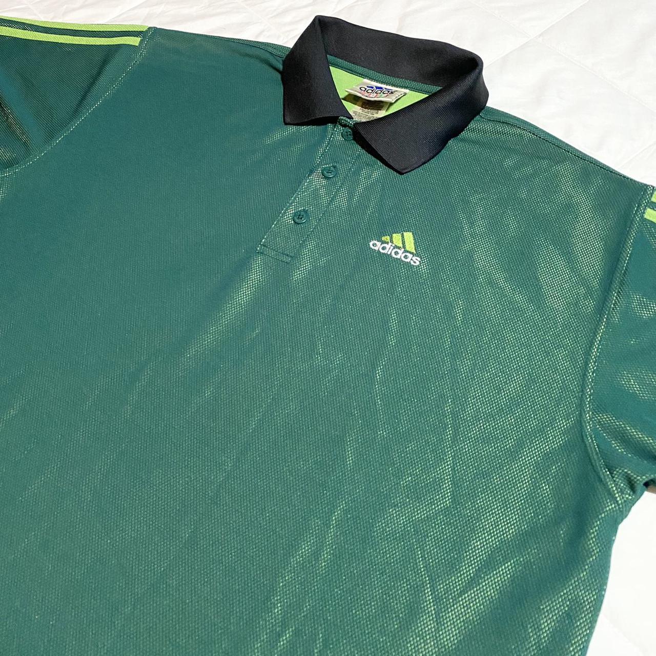 Adidas Men's Green Poloshirts Depop