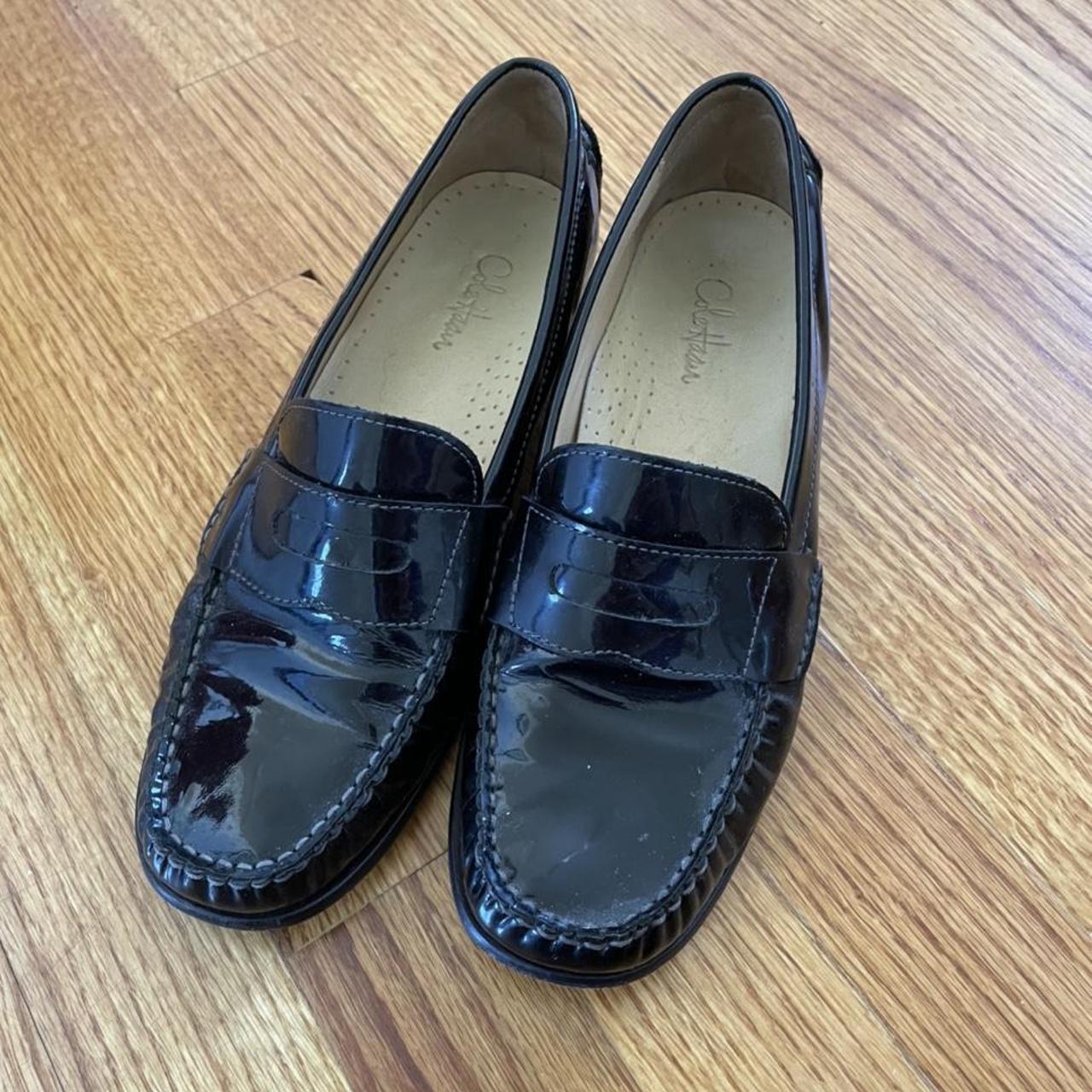 cole haan black patent loafers