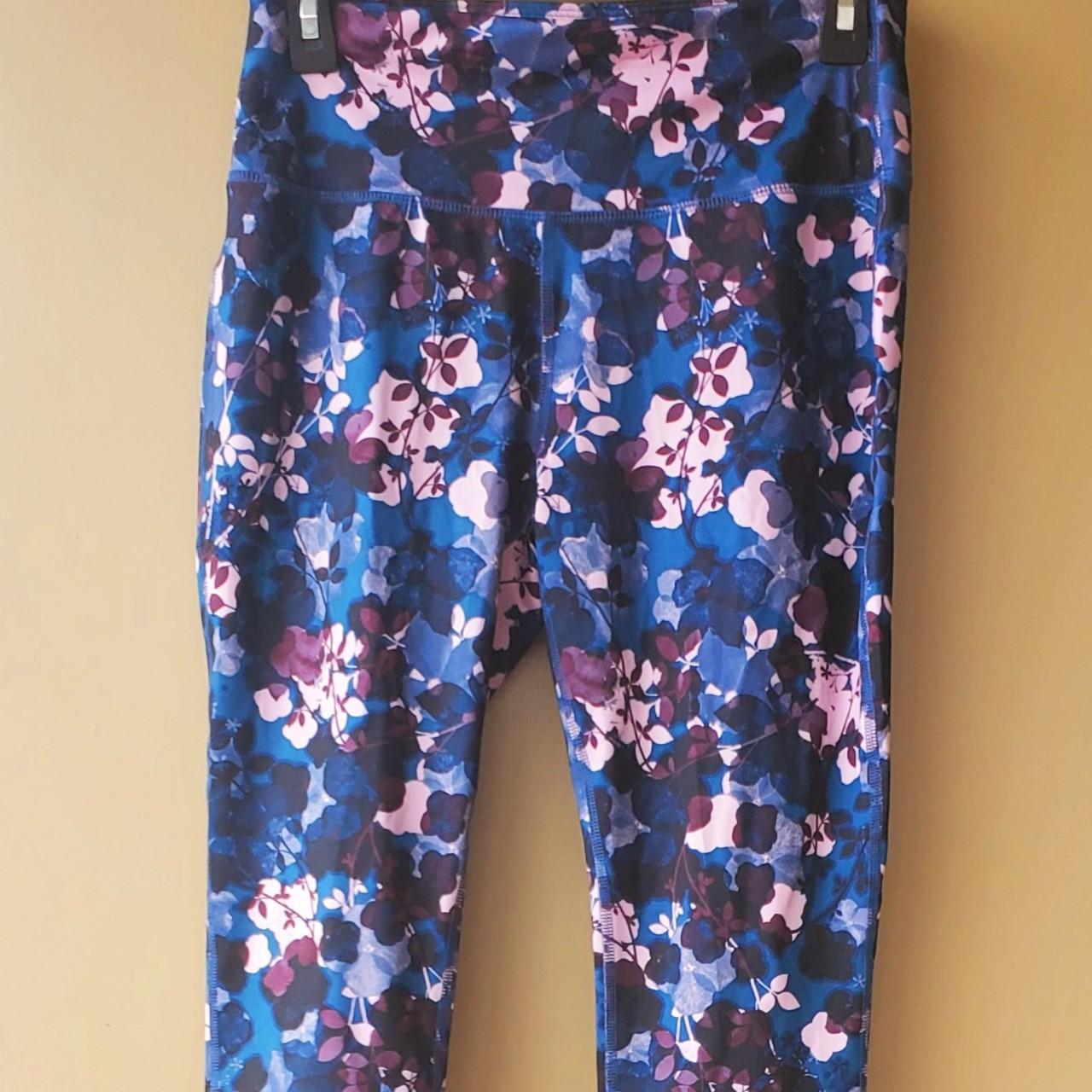 Avia Floral leggings - full length - pockets - - Depop