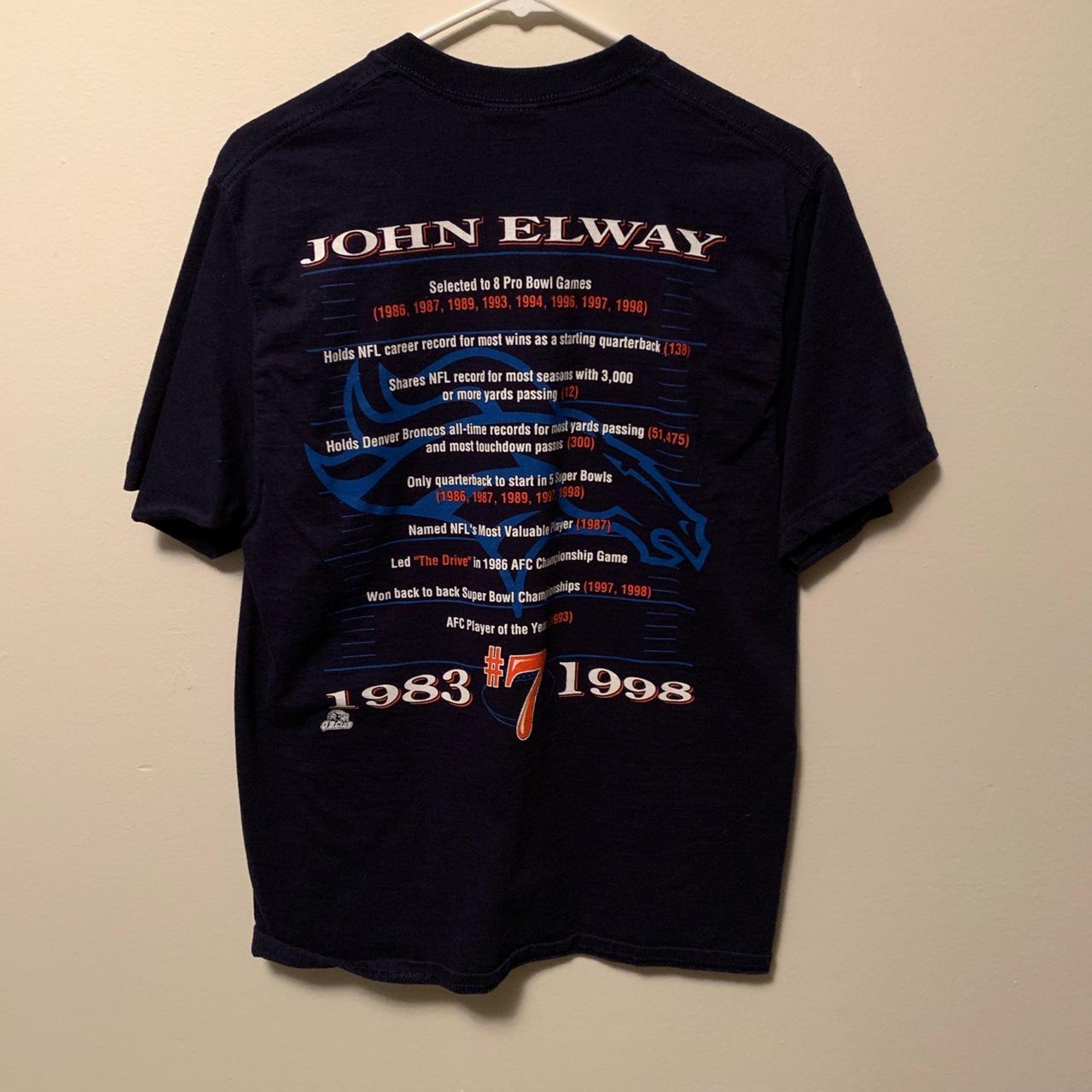 Vintage 90s John Elway Denver Broncos Pro Player T-shirt Size 