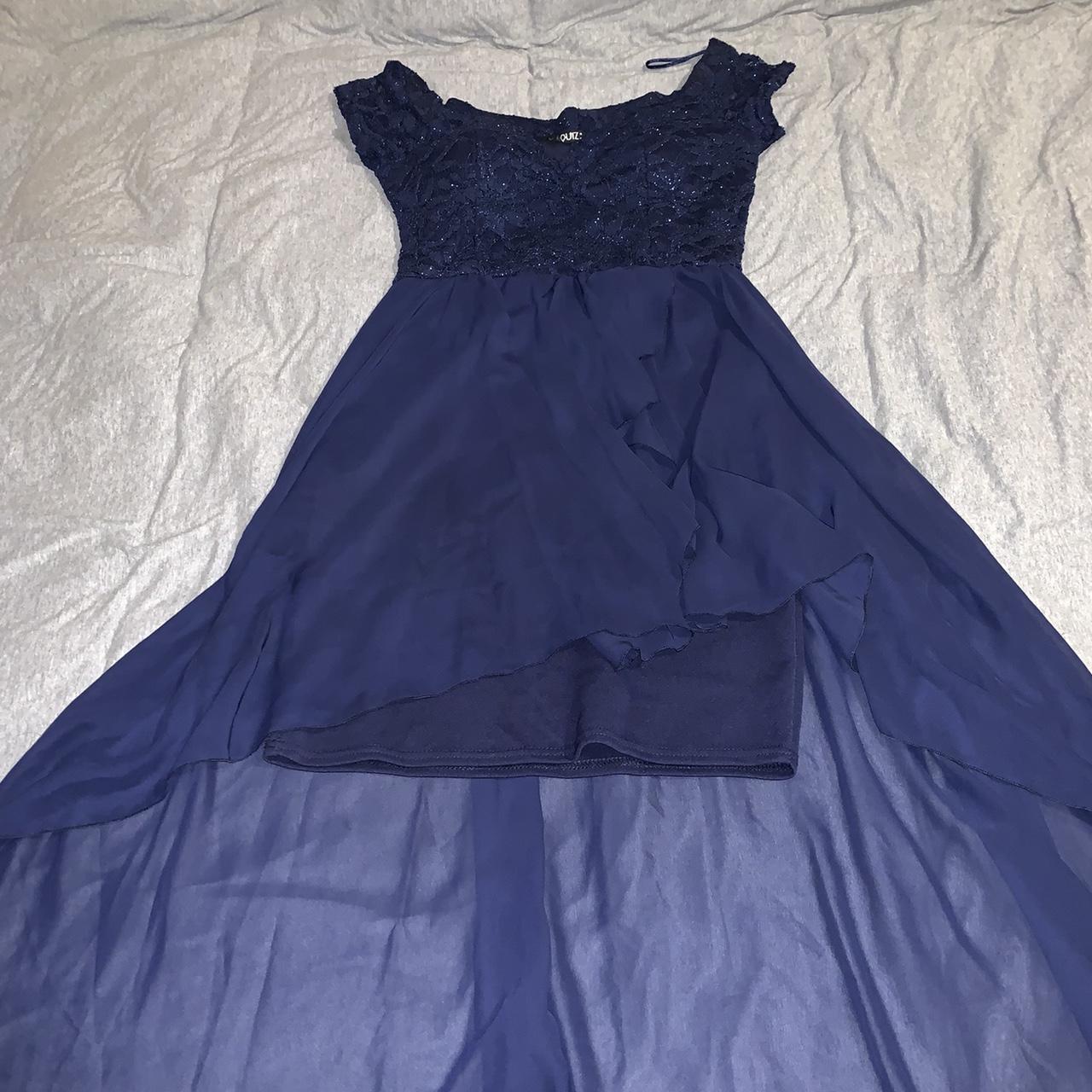 Quiz Women's Blue and Navy Dress | Depop