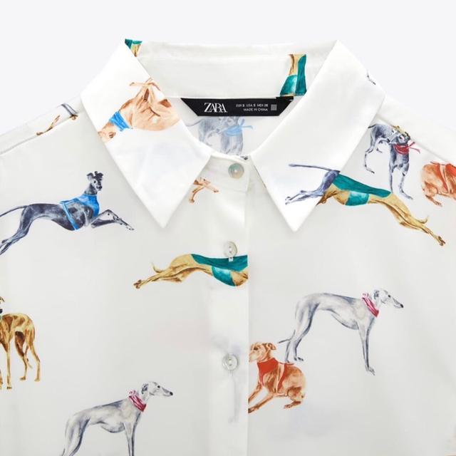 Zara greyhound print blouse Clearance