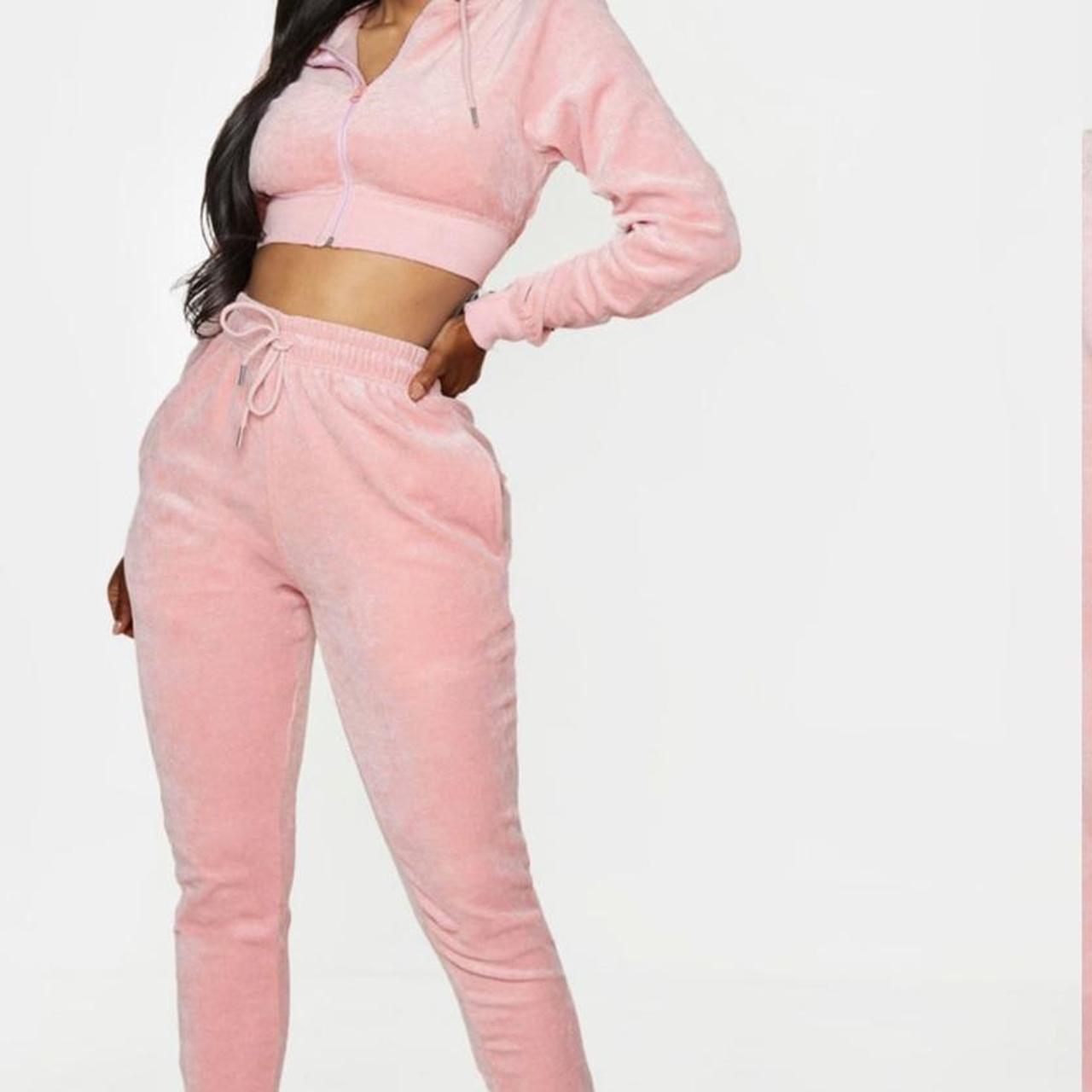 plt pink velour tracksuit