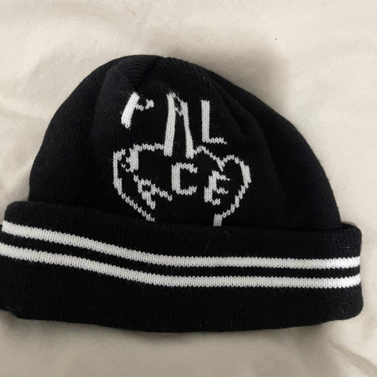 Palace Skateboards finger up beanie in black., Worn...