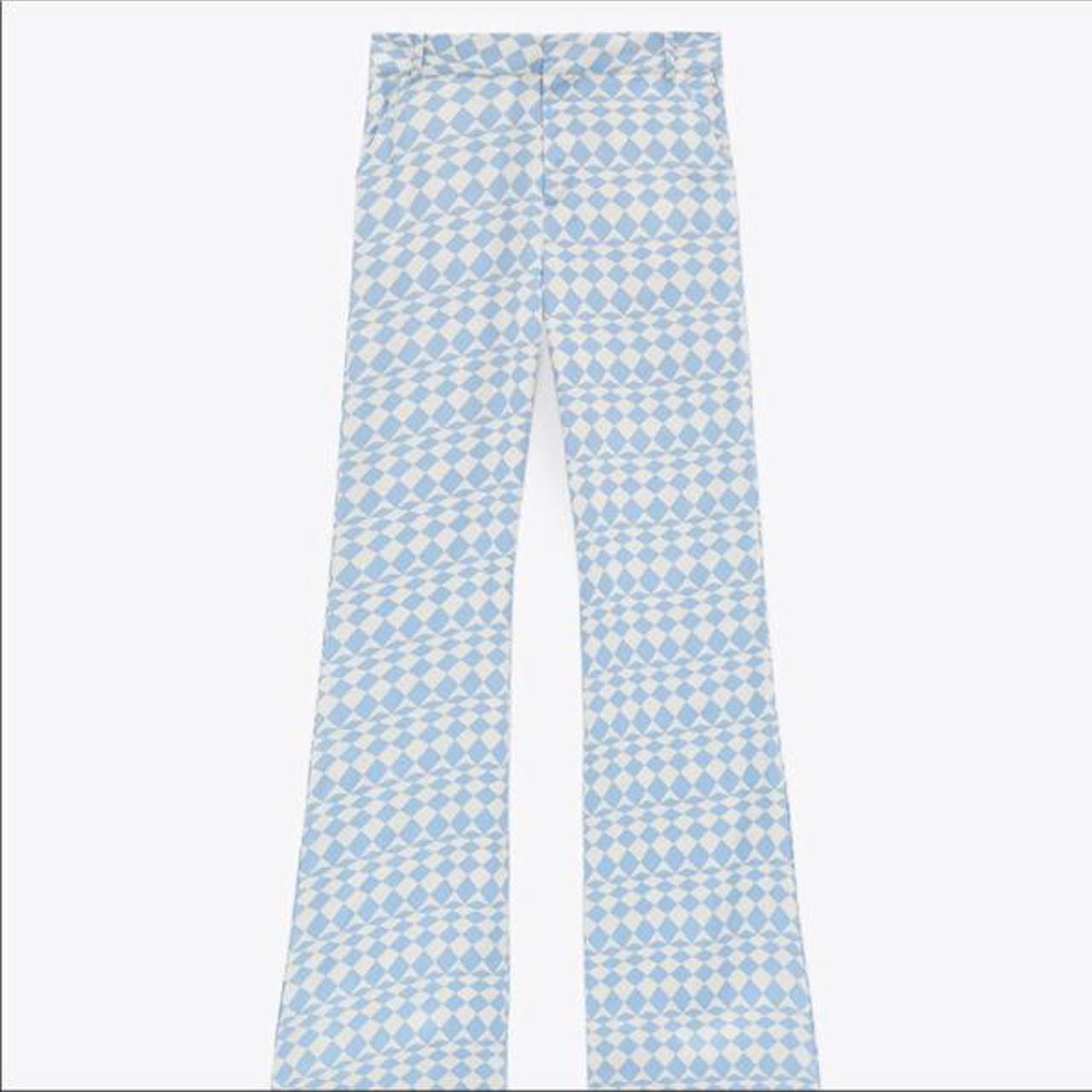 Zara full length geometric print pants Flowy and... Depop