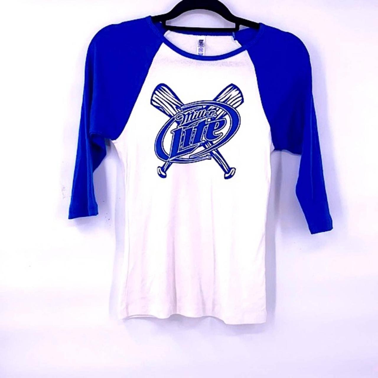 White Miller Lite Baseball Jersey Shirt