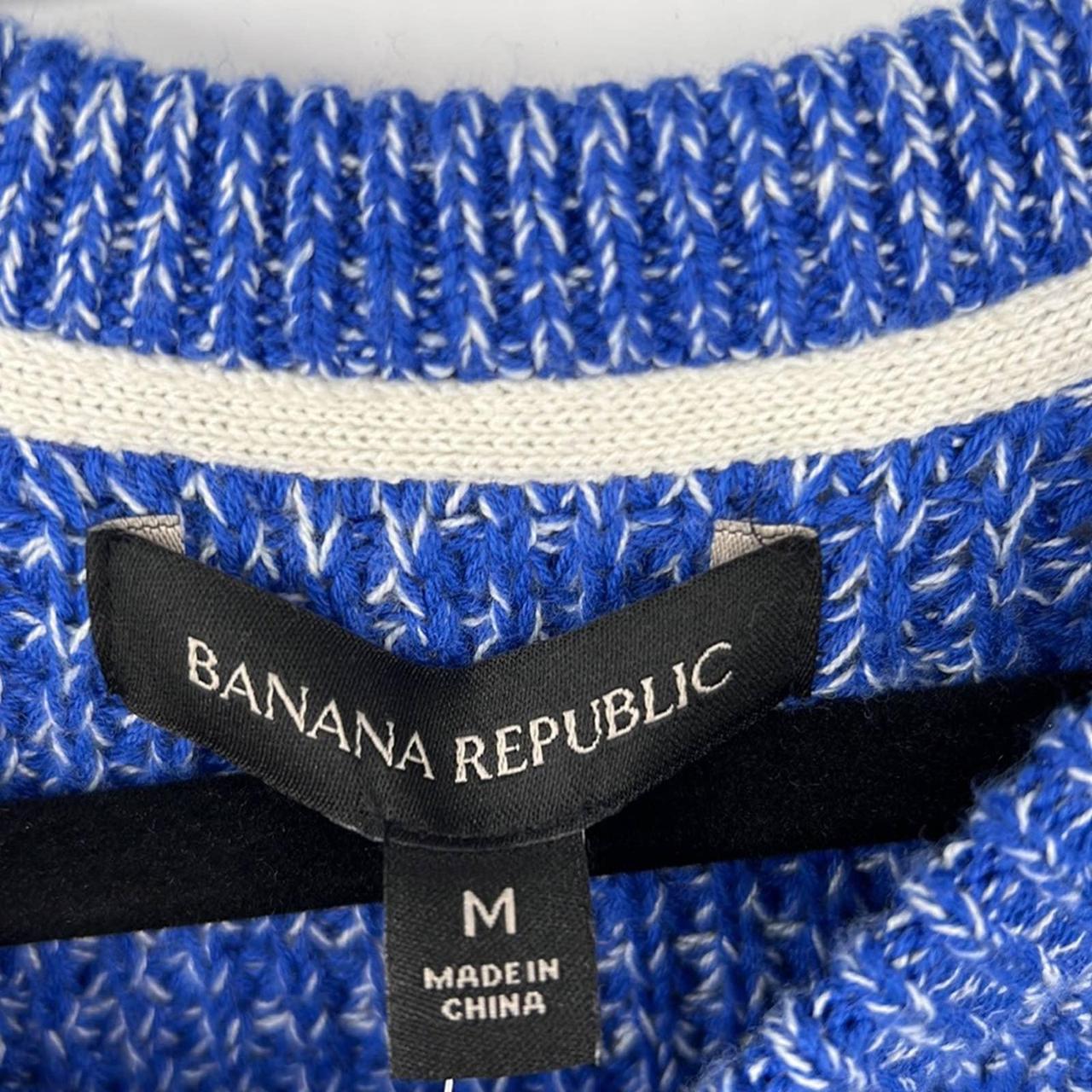 Banana Republic Women's Blue and White Sweatshirt (3)