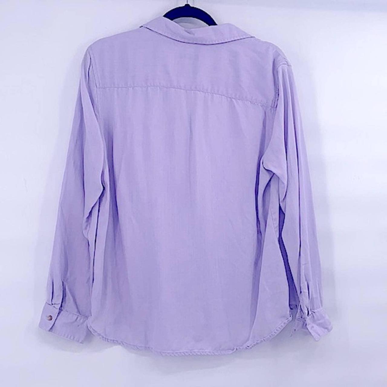 AE soft lavender purple button down shirt size... - Depop