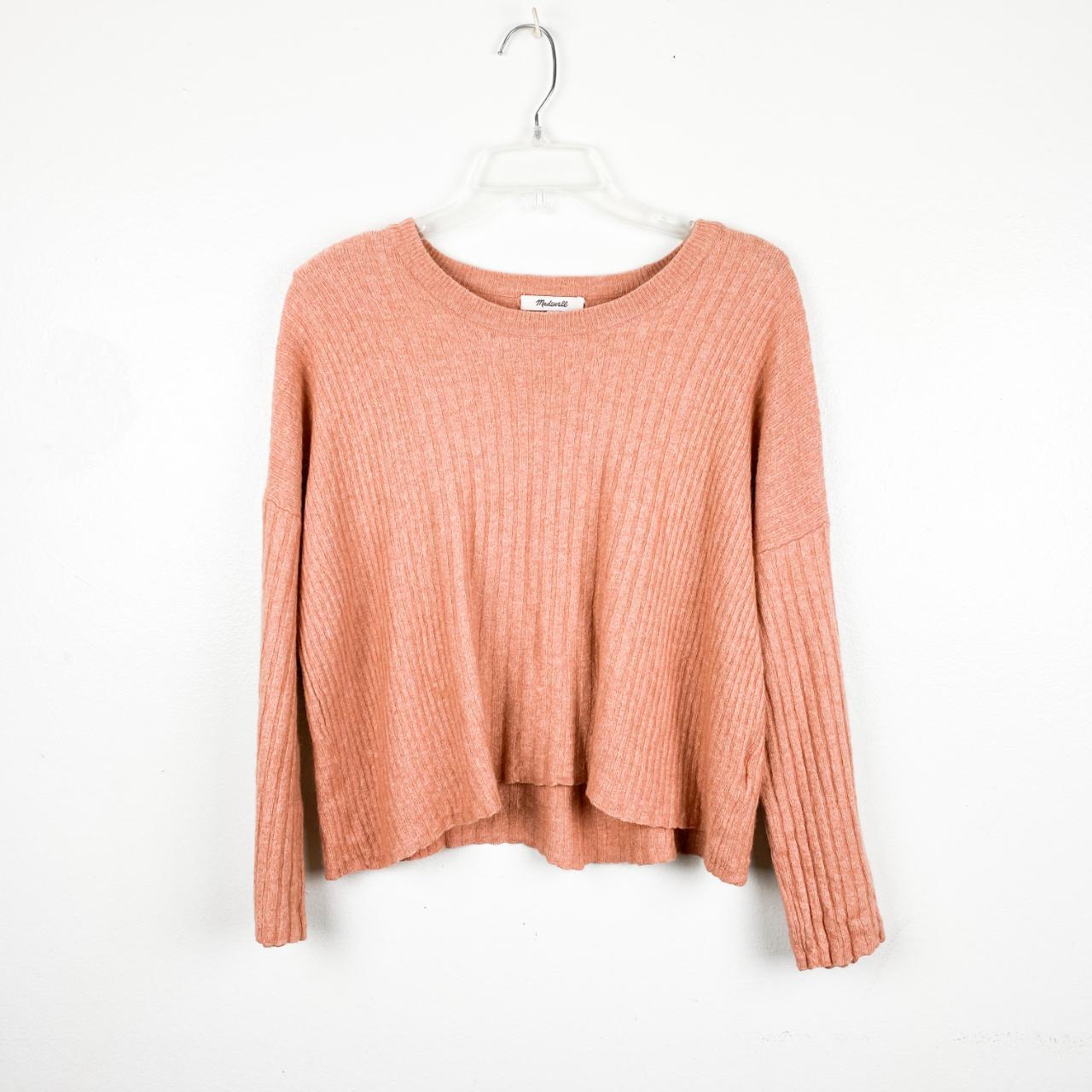 MADEWELL Relaxed Ribbed Sweater Heather Rose Top... - Depop