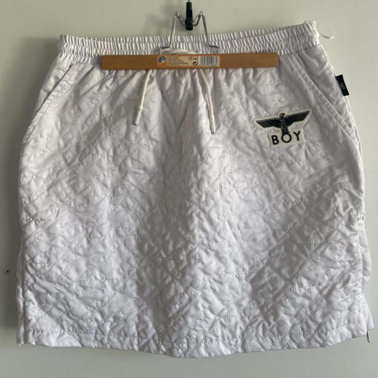 casual boylondon structured logo skirt Depop