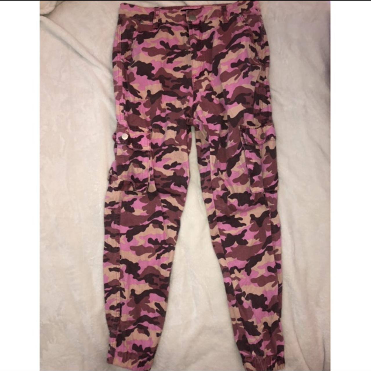 Pink Camo Cargo Trousers