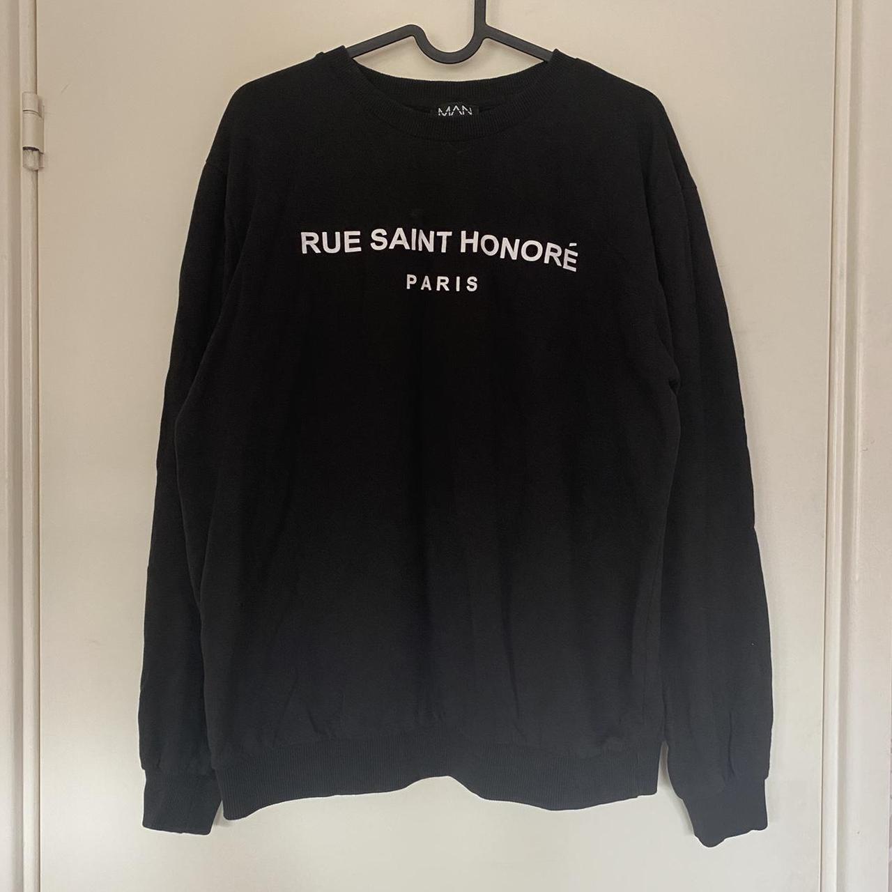 Black jumper with white writing hotsell