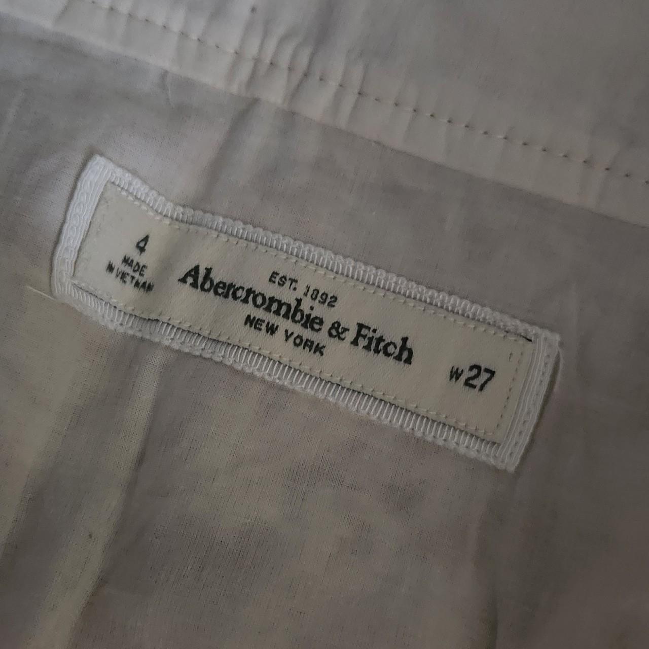 Abercrombie & Fitch Women's White and Gold Skirt (3)