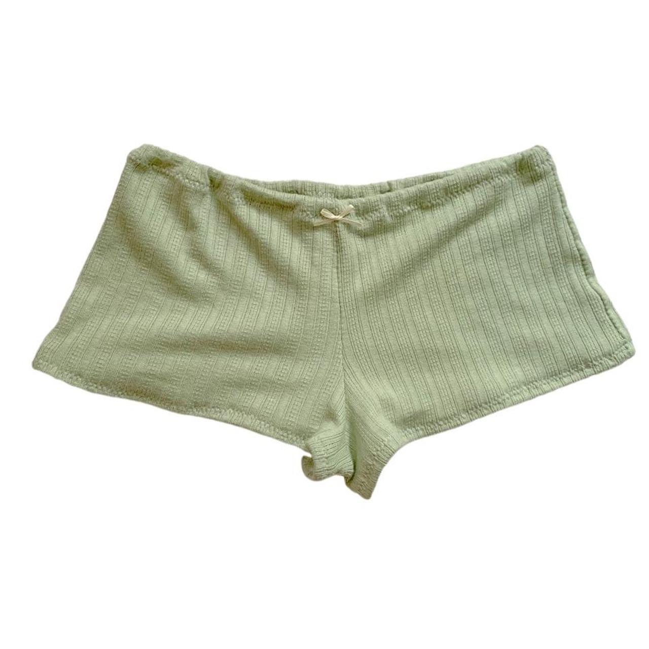 matcha mini shorts 🍵UNAVAILABLE ♡ handmade green... - Depop
