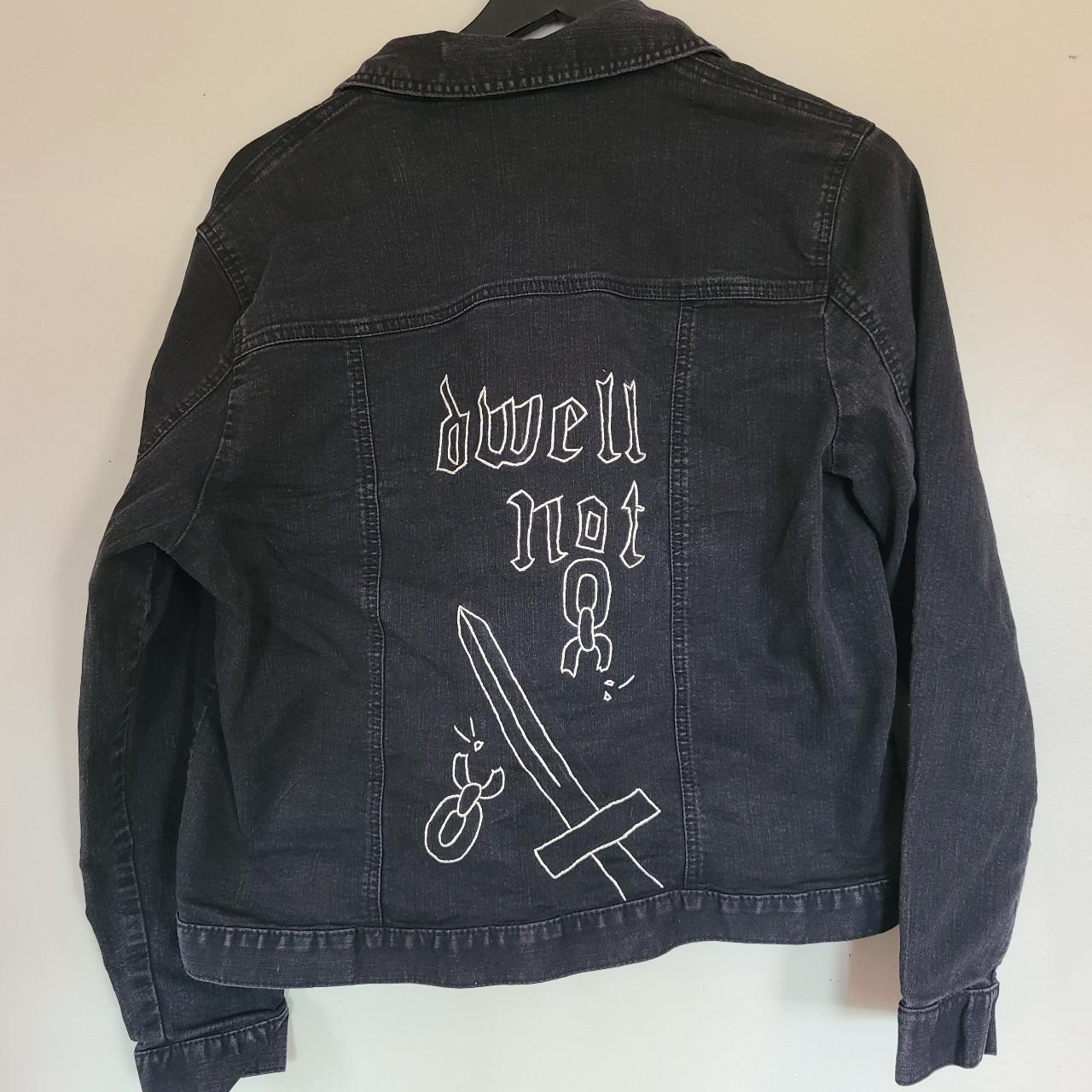 second hand black denim jacket