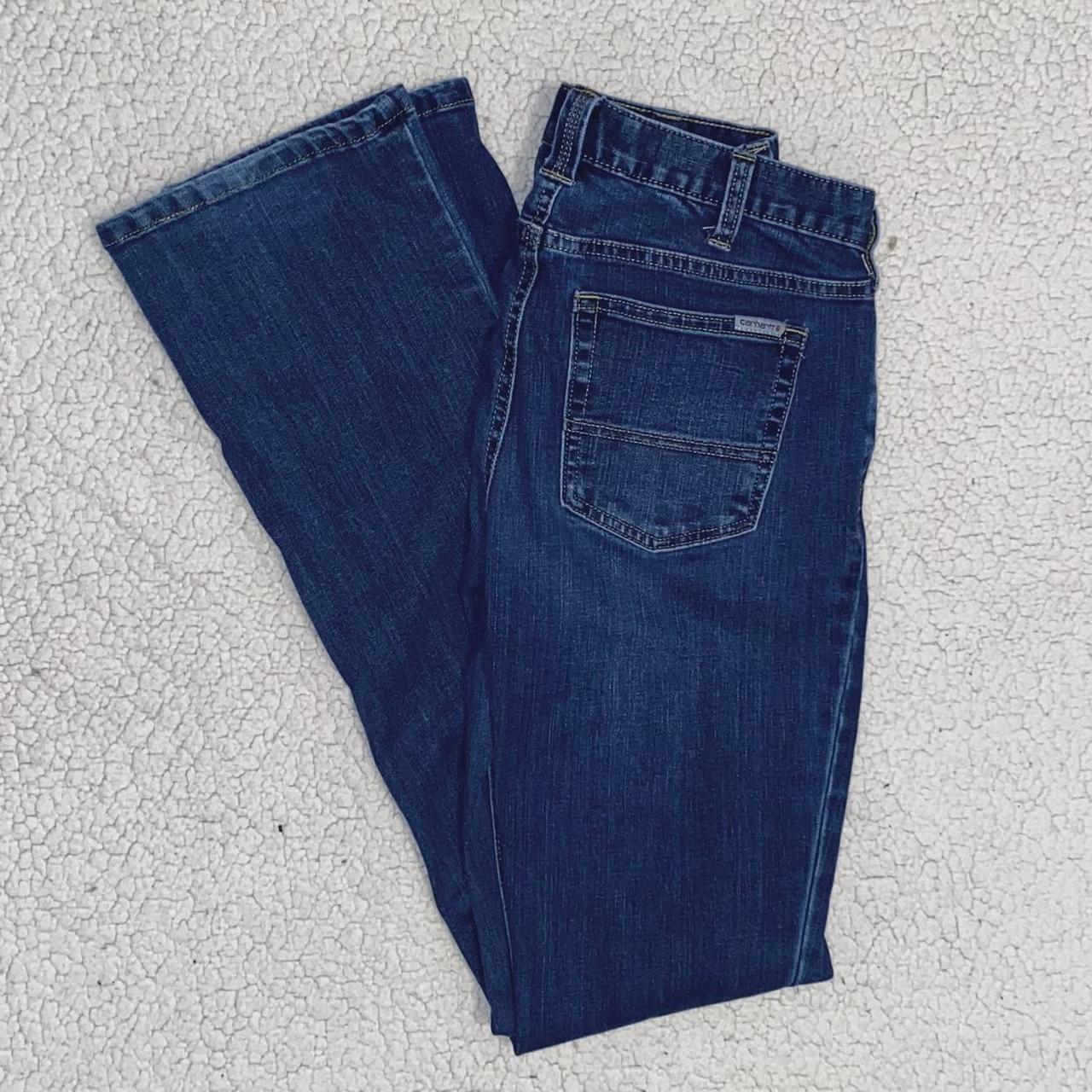 carhartt slim fit boot cut jeans 👖 -size 2 Tall -no... - Depop