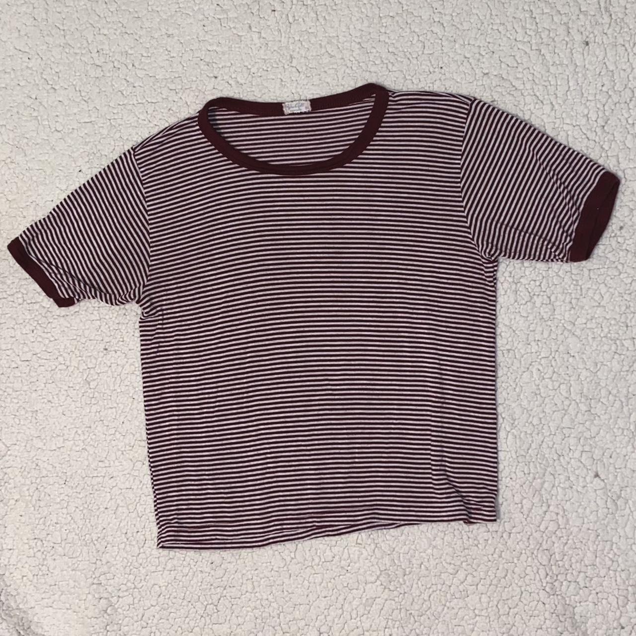 Brandy Melville John Galt Red & White Striped Women's TShirt Med