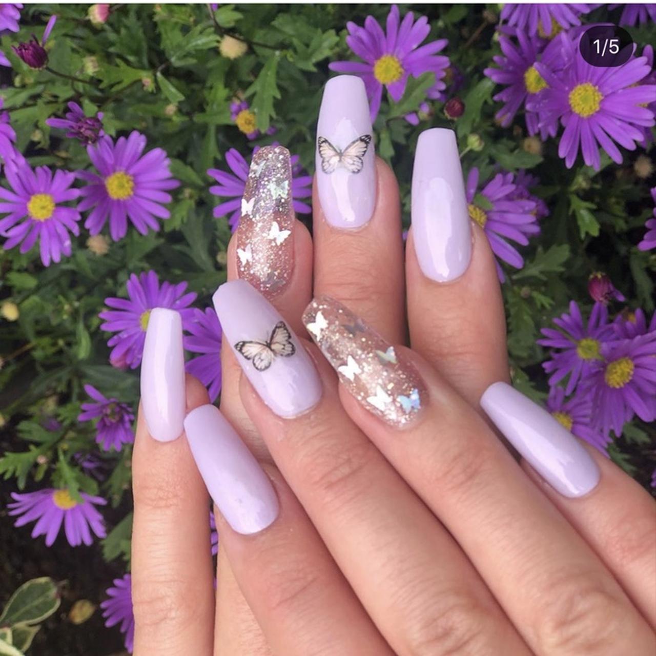 Louis Vuitton-style custom press on nails. Can be - Depop