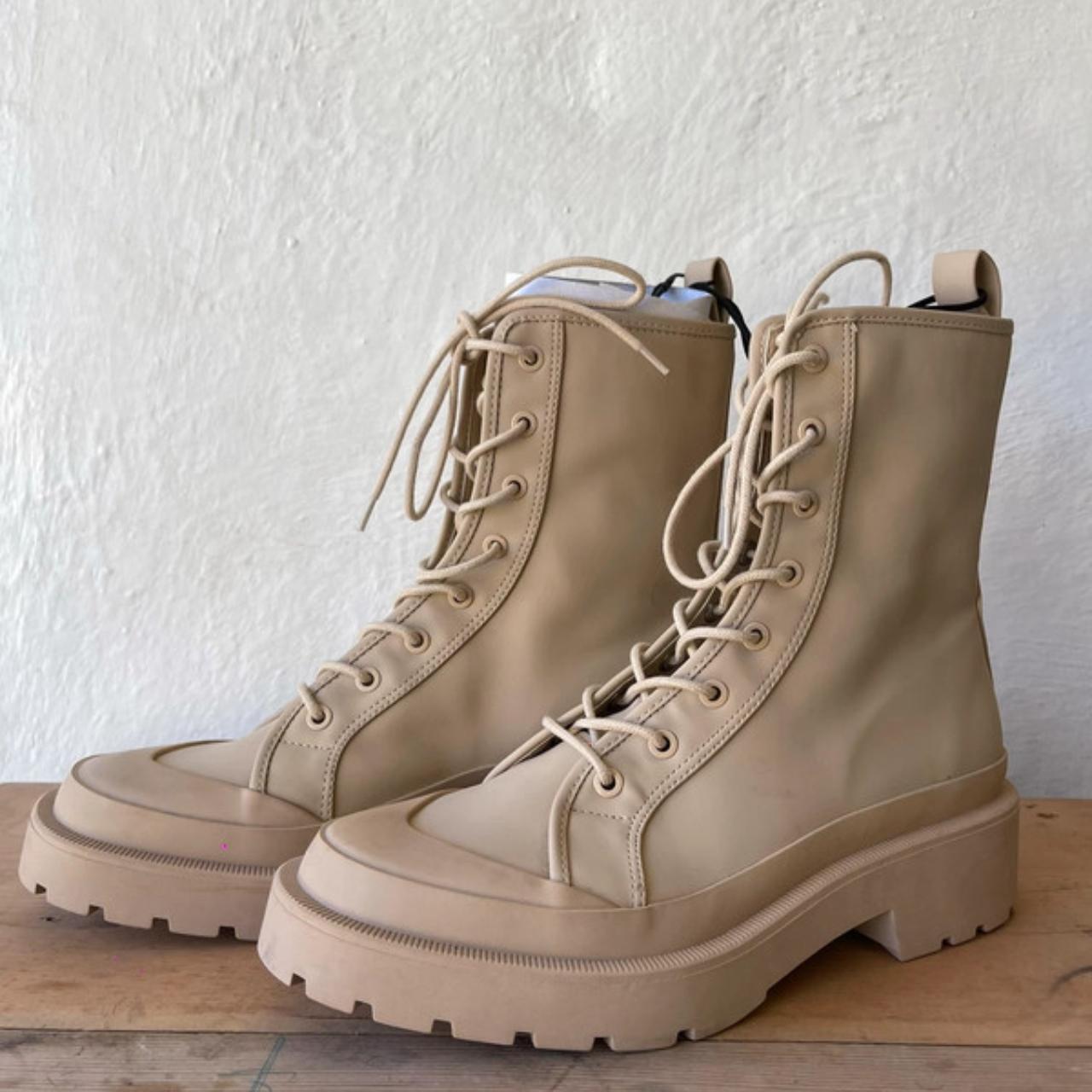 zara black combat boots