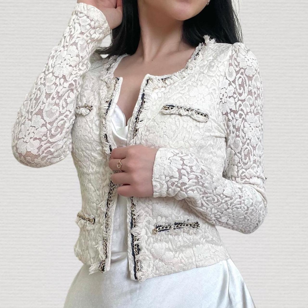 Gold lace outlet cardigan