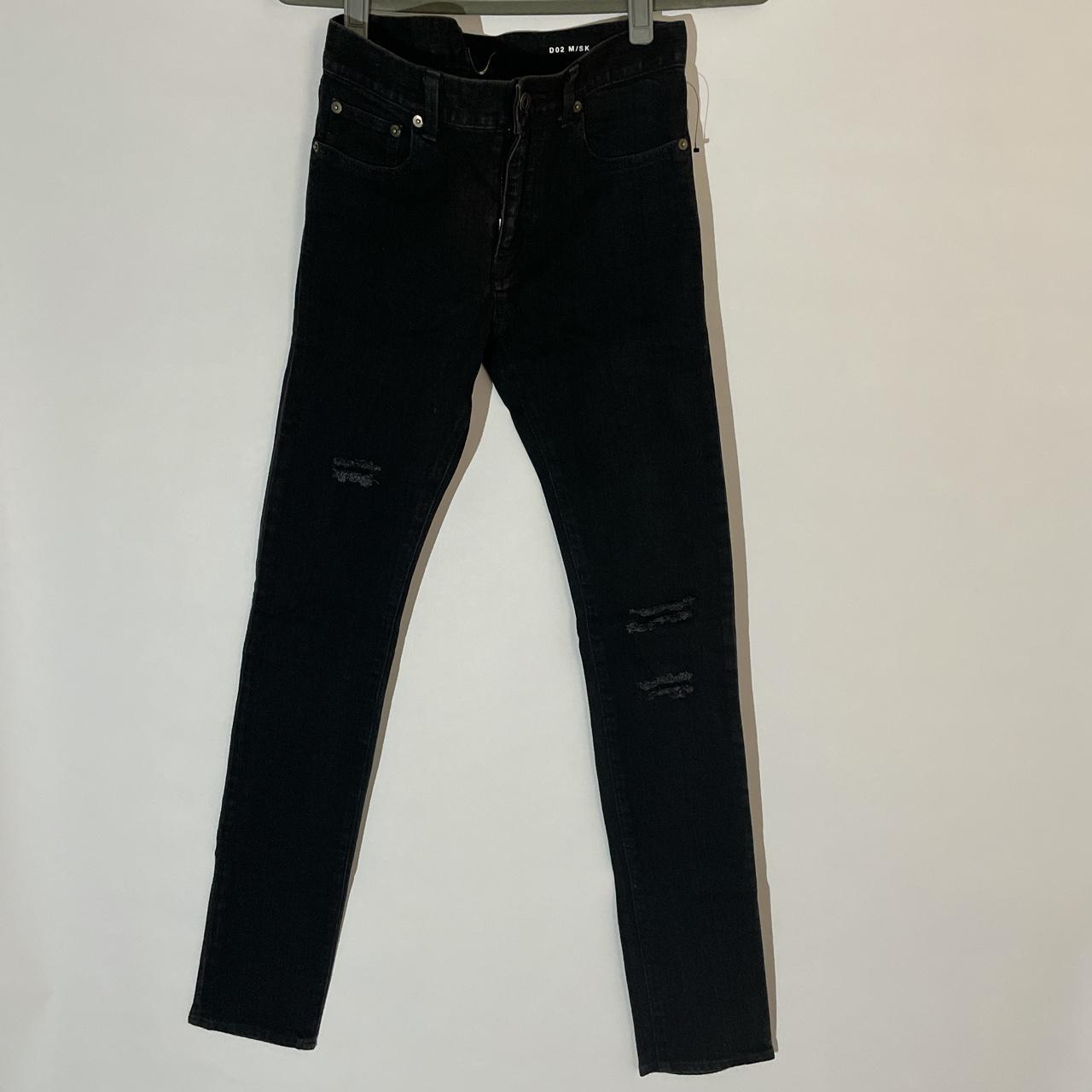 Saint Laurent straight leg skinny jeans. Black,... - Depop