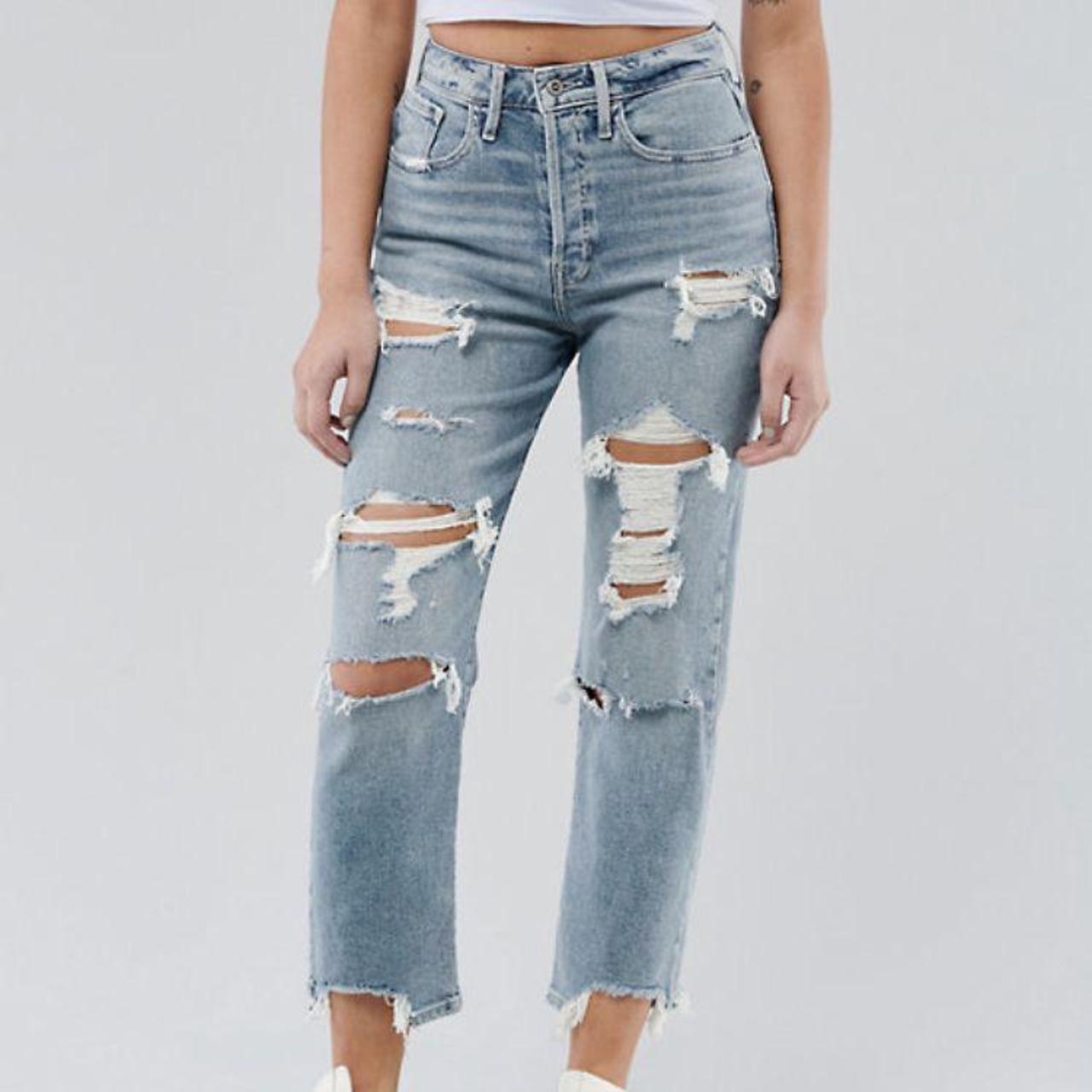 ultra high rise vintage straight jeans