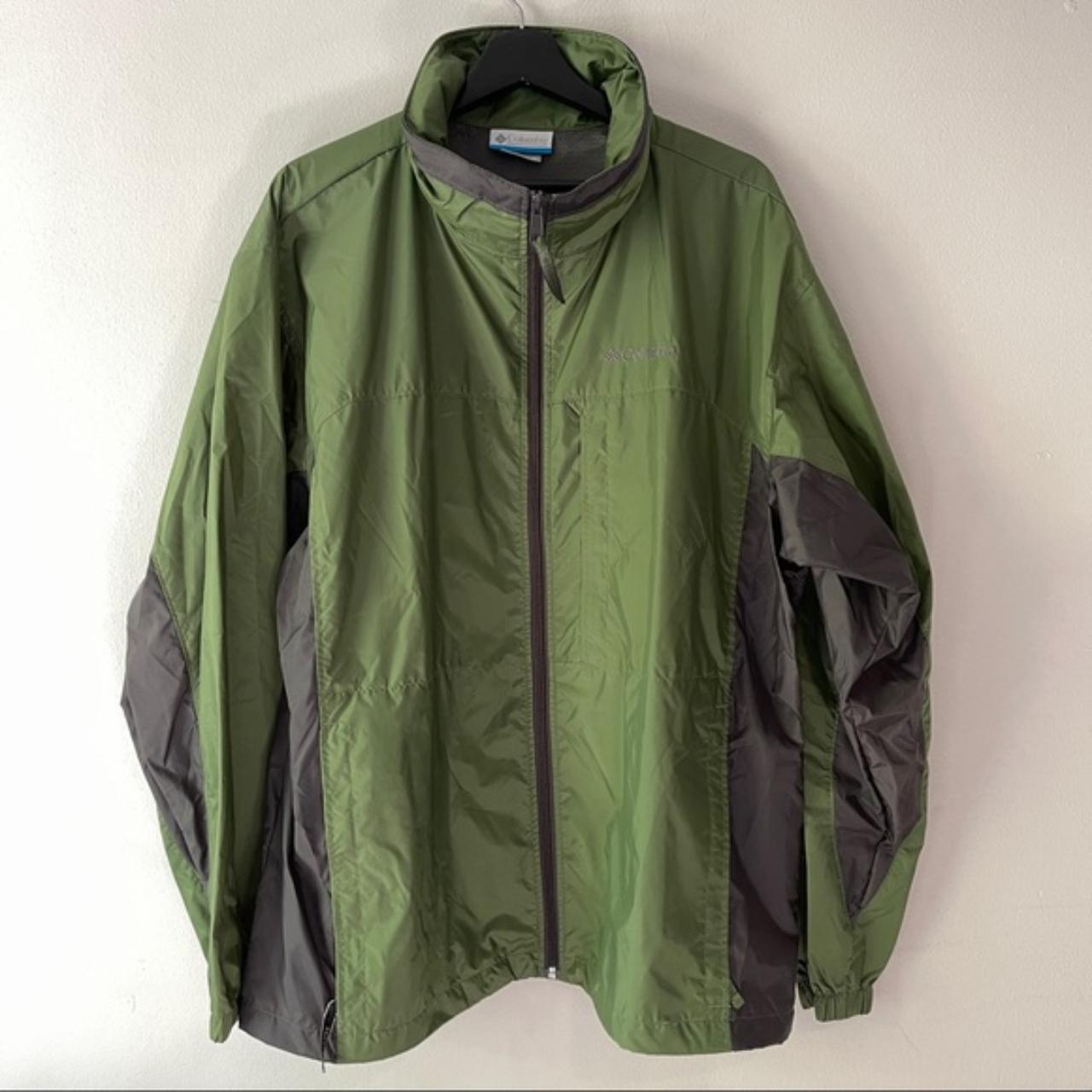 Columbia Sportswear Men's Grey and Green Jacket | Depop