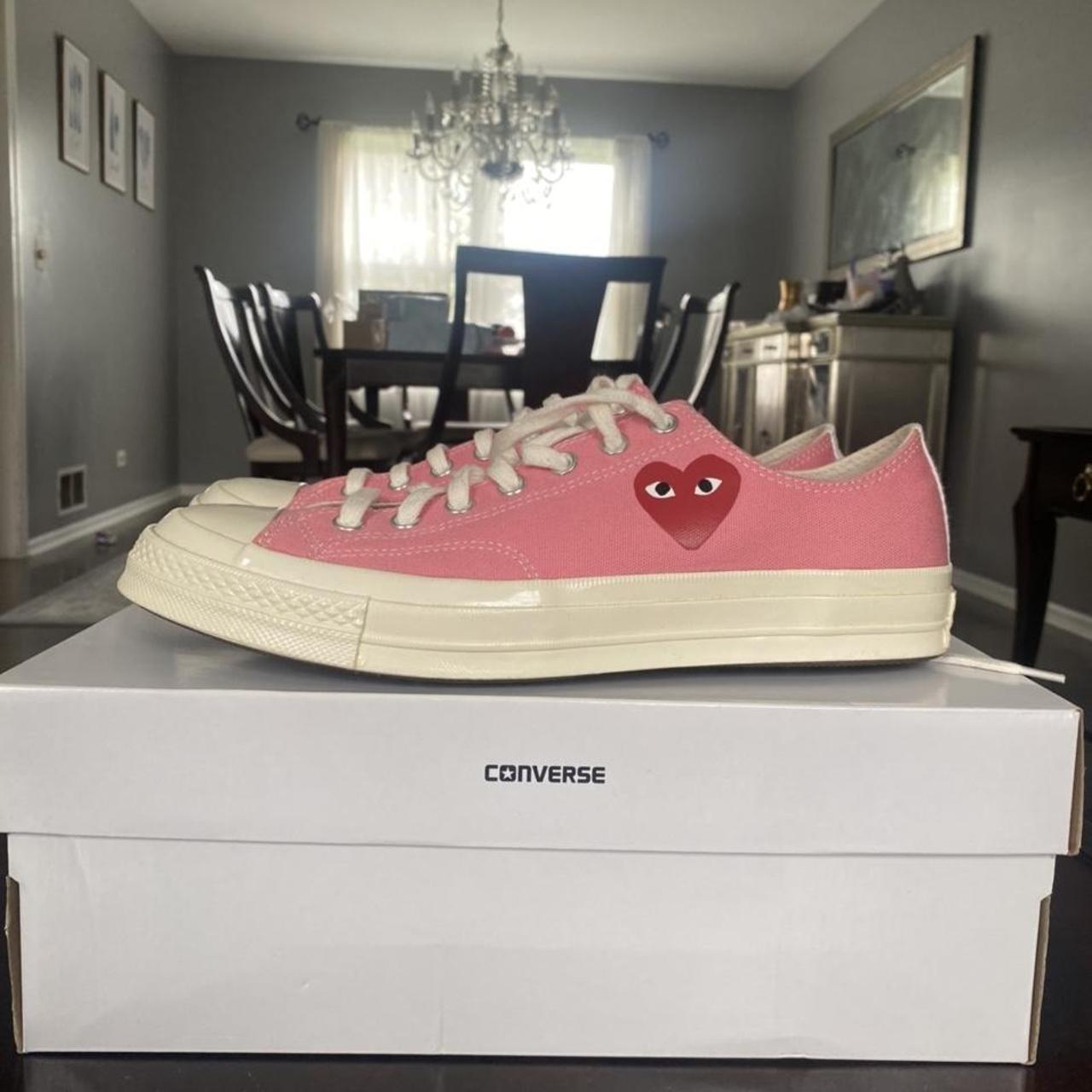 pink converse cdg