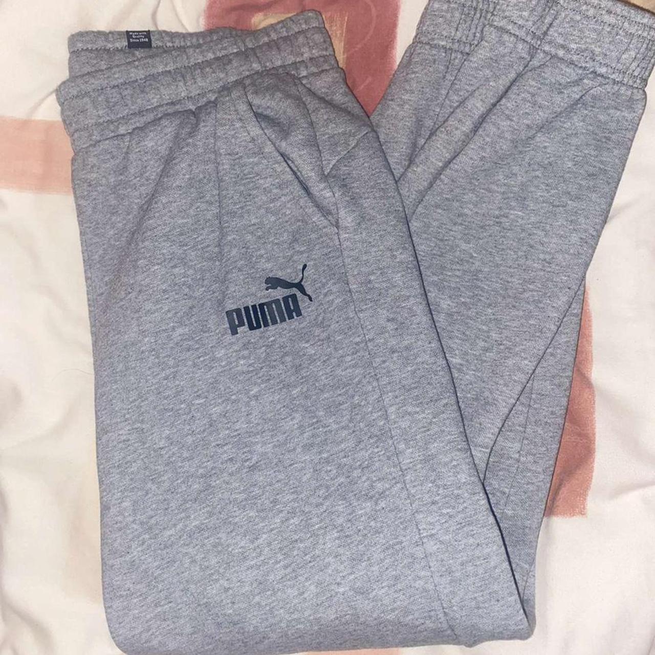 Puma grey joggers Age 13 14 X Large kids Never