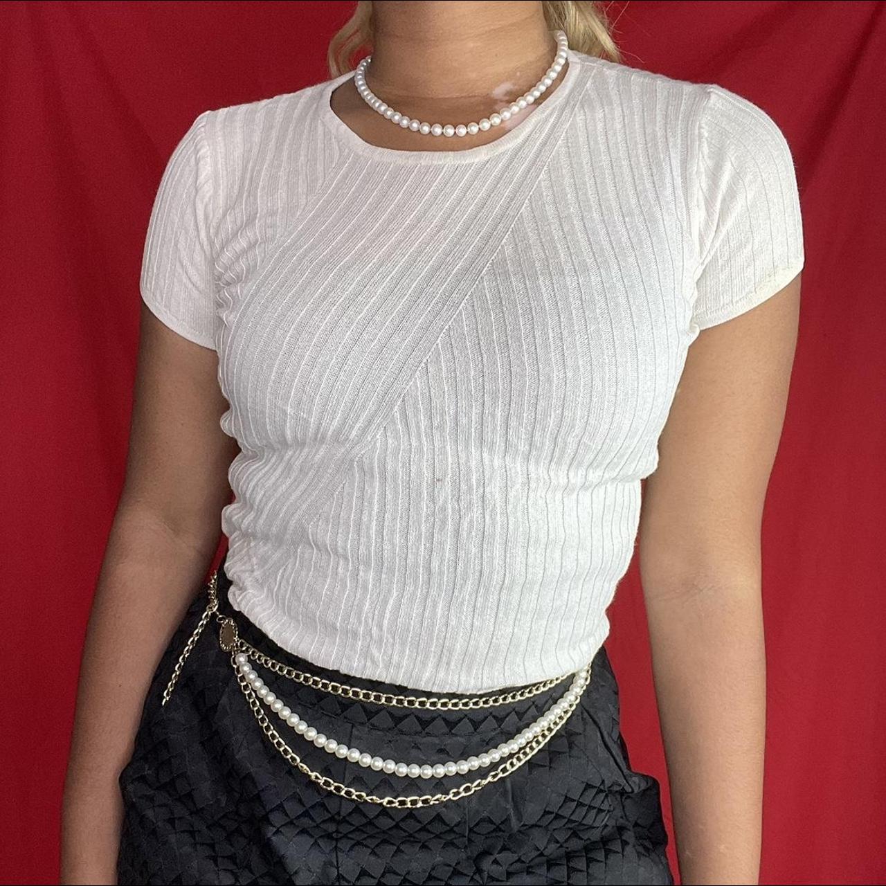 Vintage Cream White Top FREE SHIPPING Size: L... - Depop