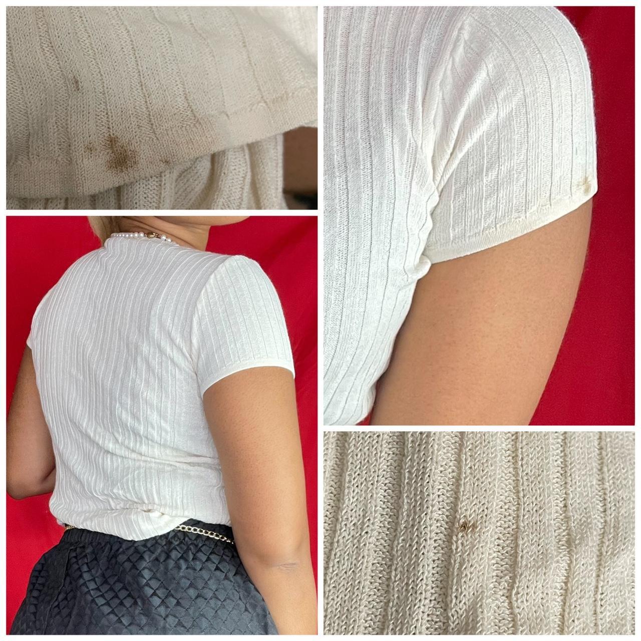 Vintage Cream White Top FREE SHIPPING Size: L... - Depop