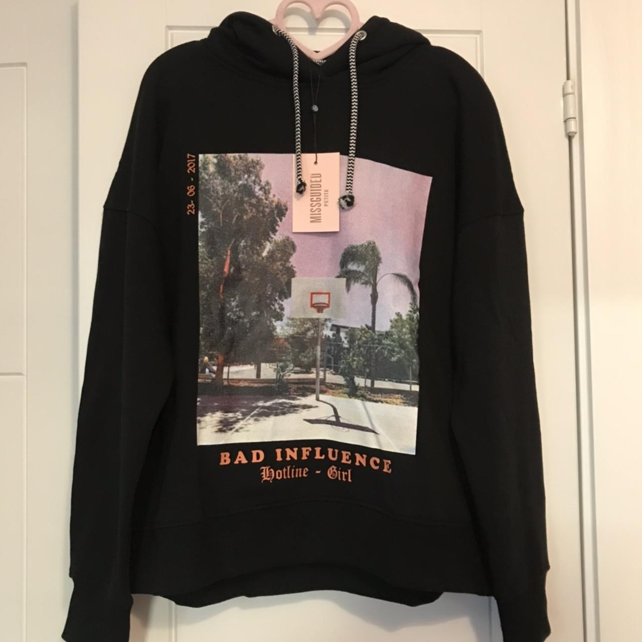 Missguided bad influence hoodie sale