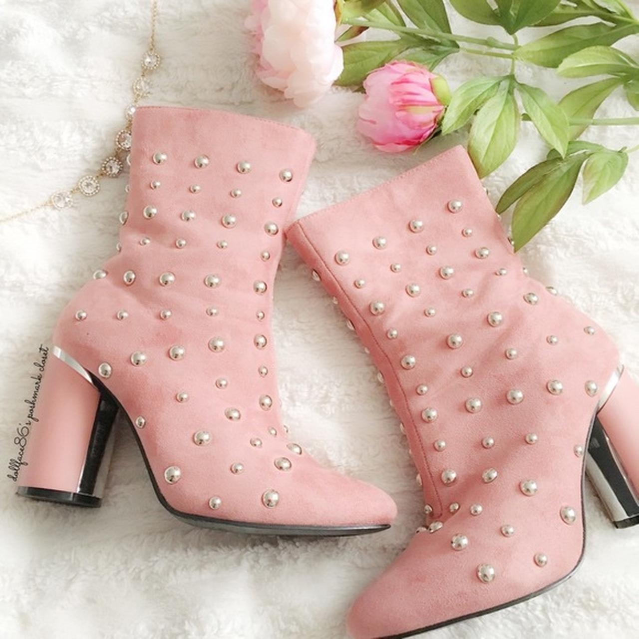 dusty rose booties