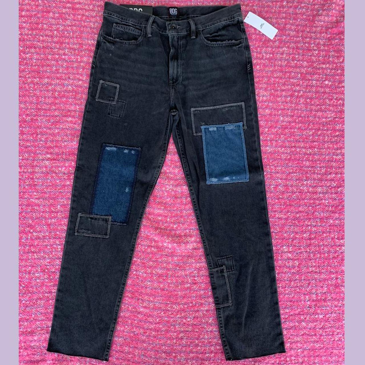 urban-outfitters-reworked-patchwork-dad-black-jeans-depop