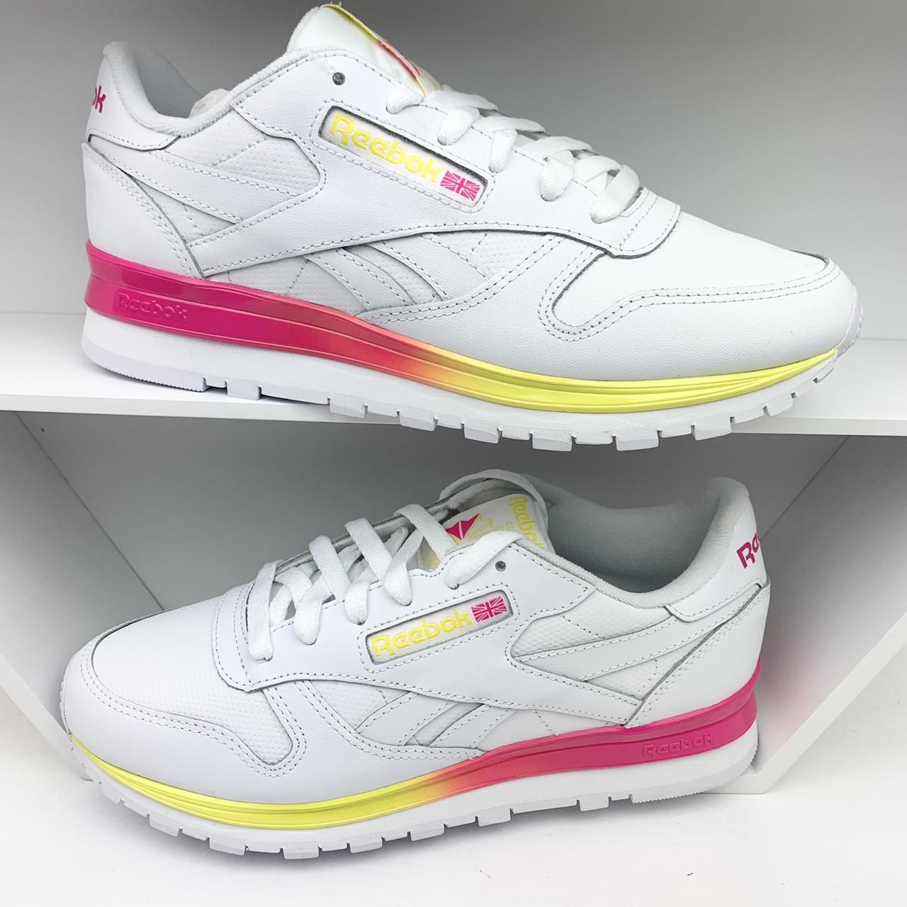 Reebok Women's and Pink Trainers | Depop