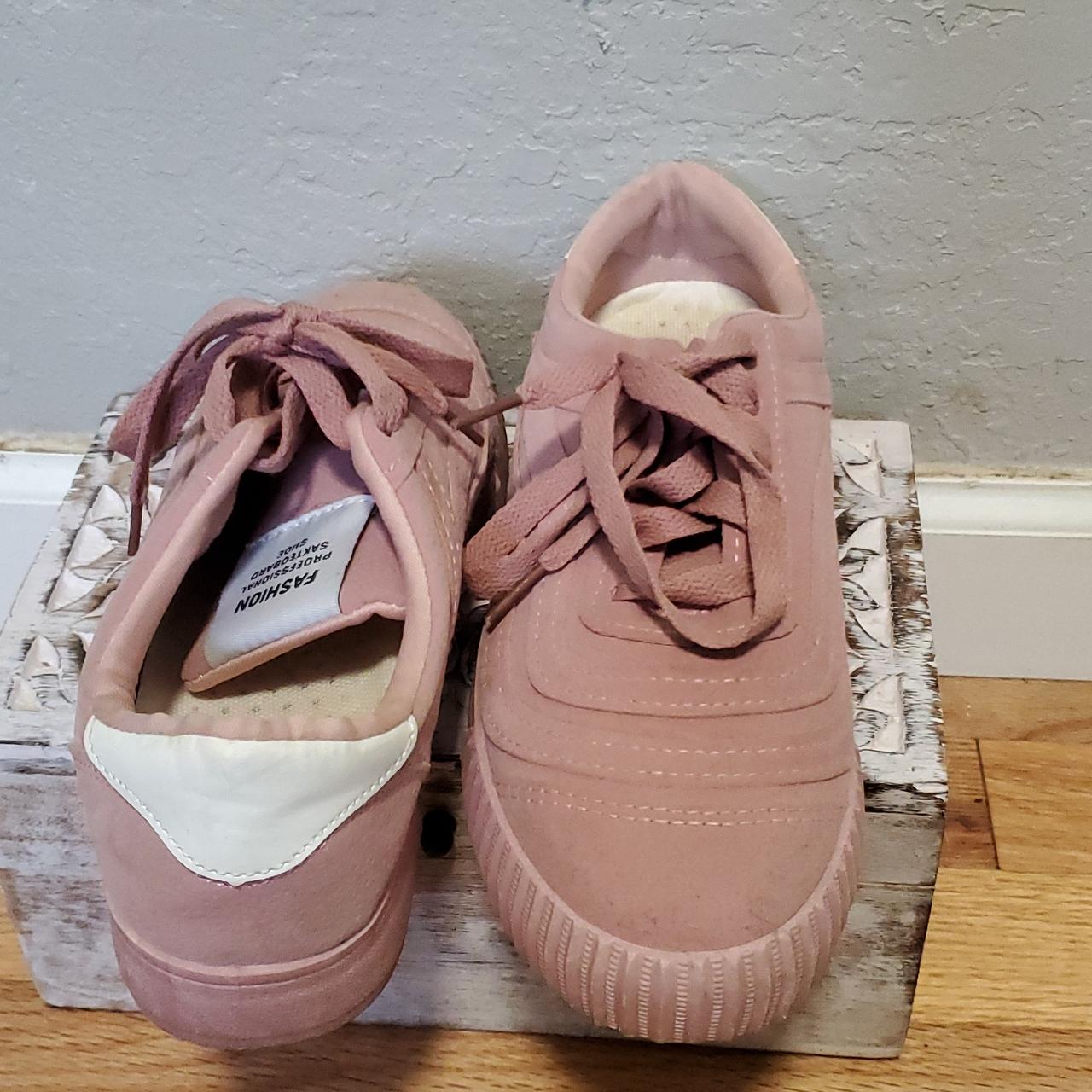 Pink LV comfortable skateboard shoes Men 8 Women - Depop