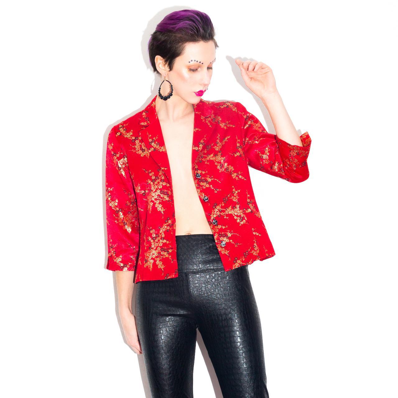 Product Image 1 - Bright red luxuriously silky blazer