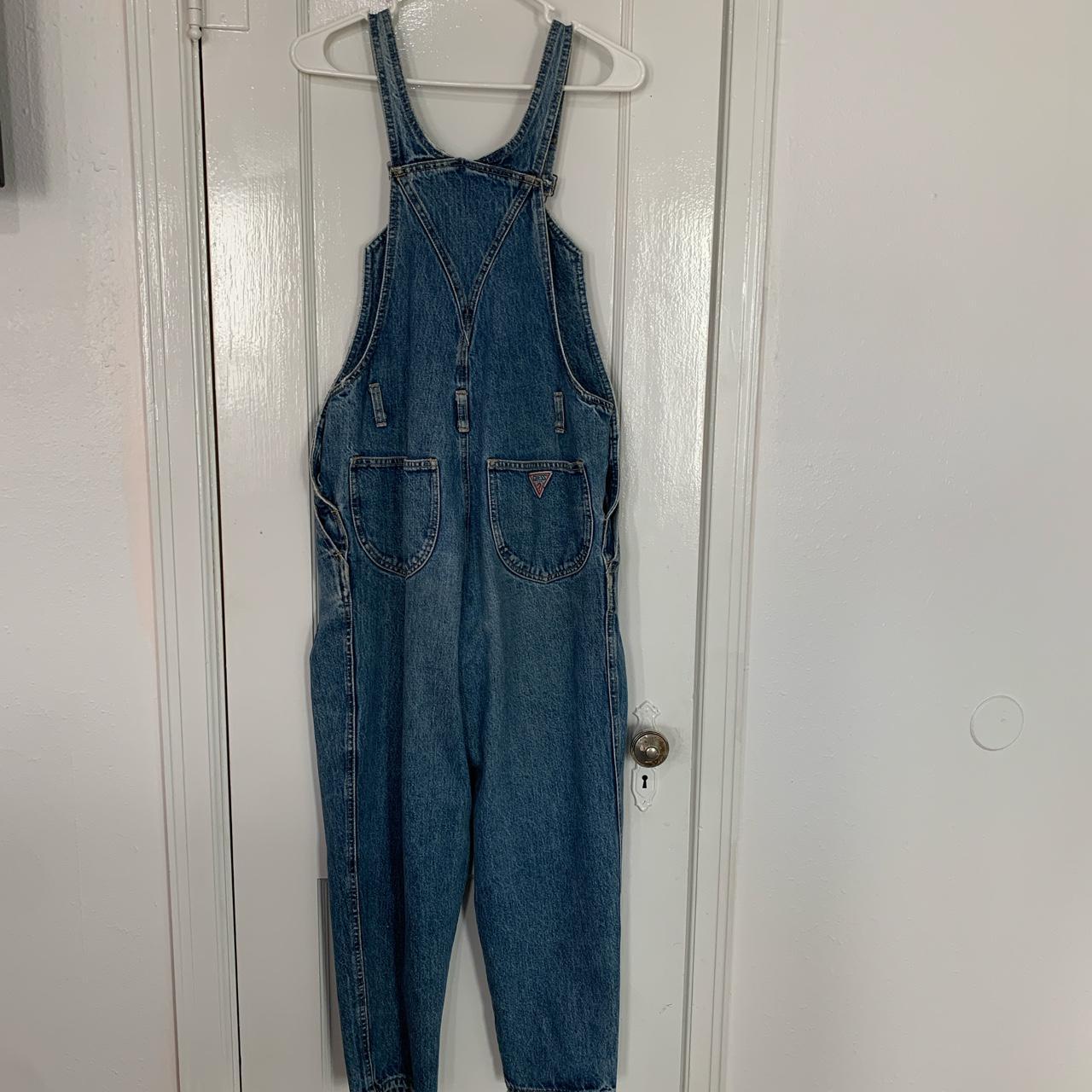 Stylish Guess overalls. 2 ink stains on the front of... - Depop