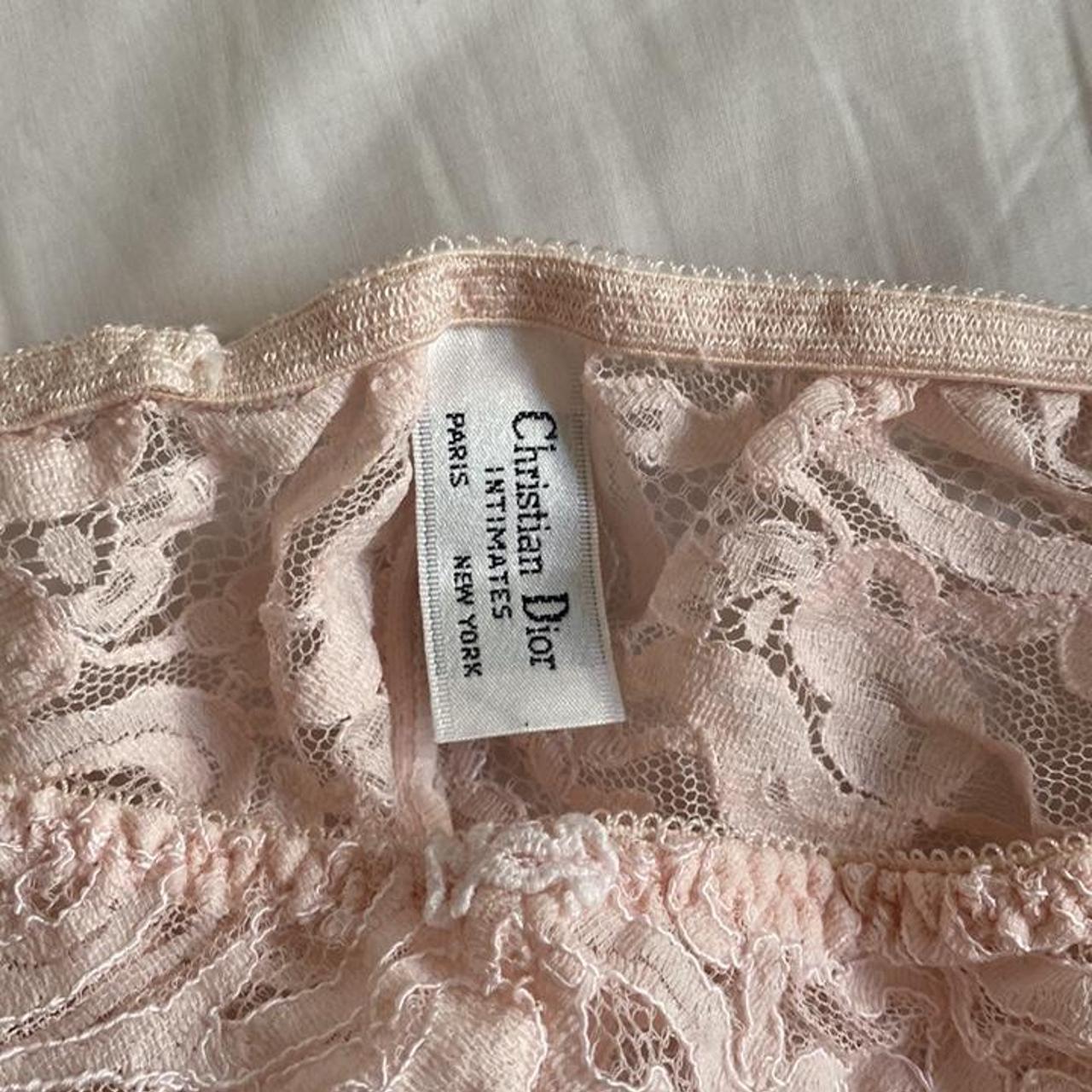 Vintage Christian Dior beautiful pale pink panty... - Depop