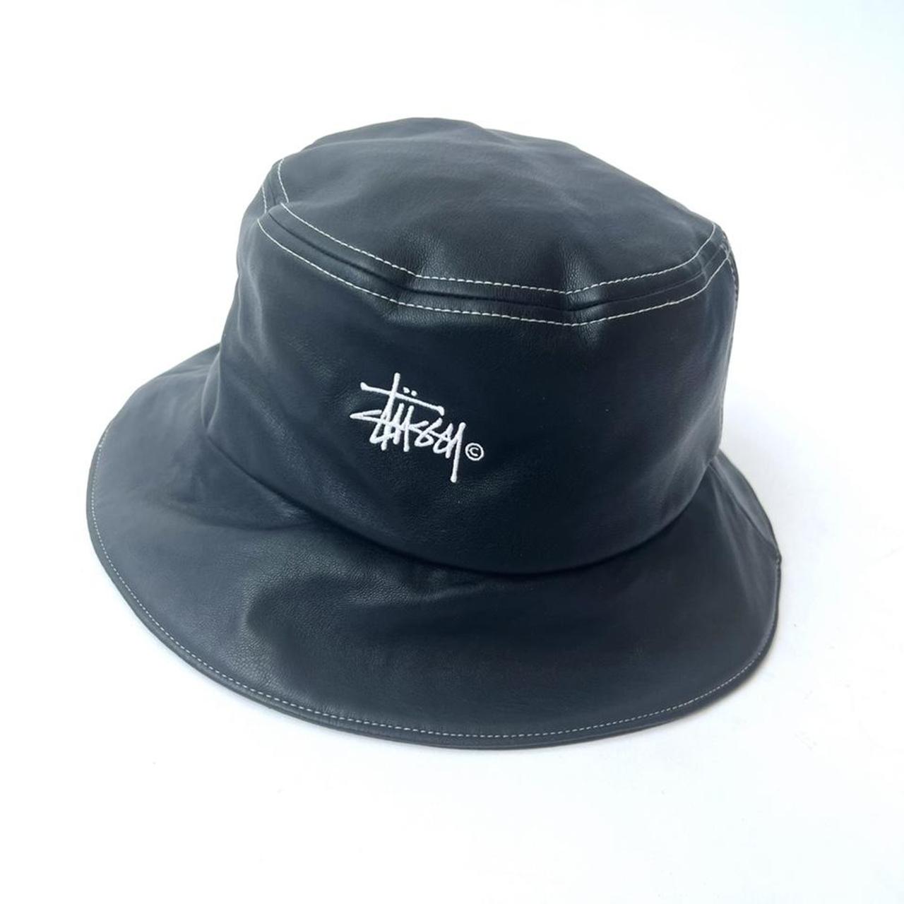 Stussy faux leather bucket hat. Brand new past... Depop
